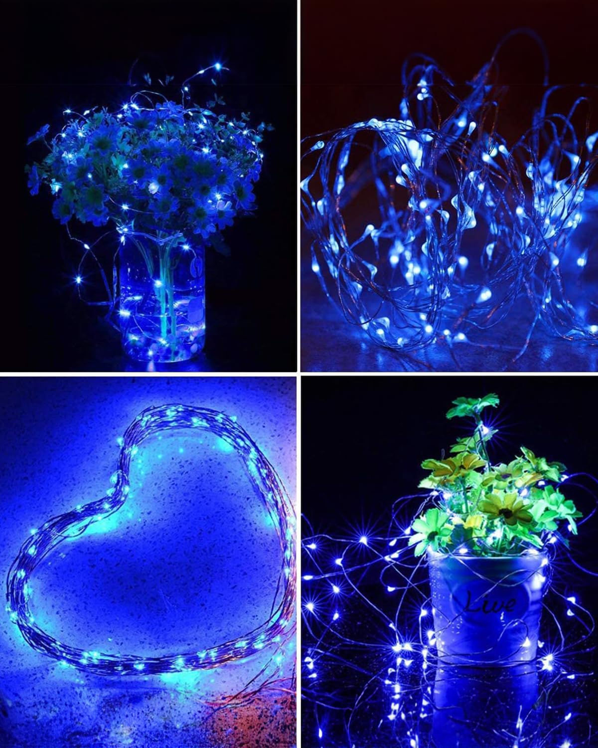 Twinkle Star 2 Pack Outdoor Solar String Lights, 39.4 Ft 120 Led Solar Powered Xmas Halloween Decorative Fairy Lights With 8 Mod
