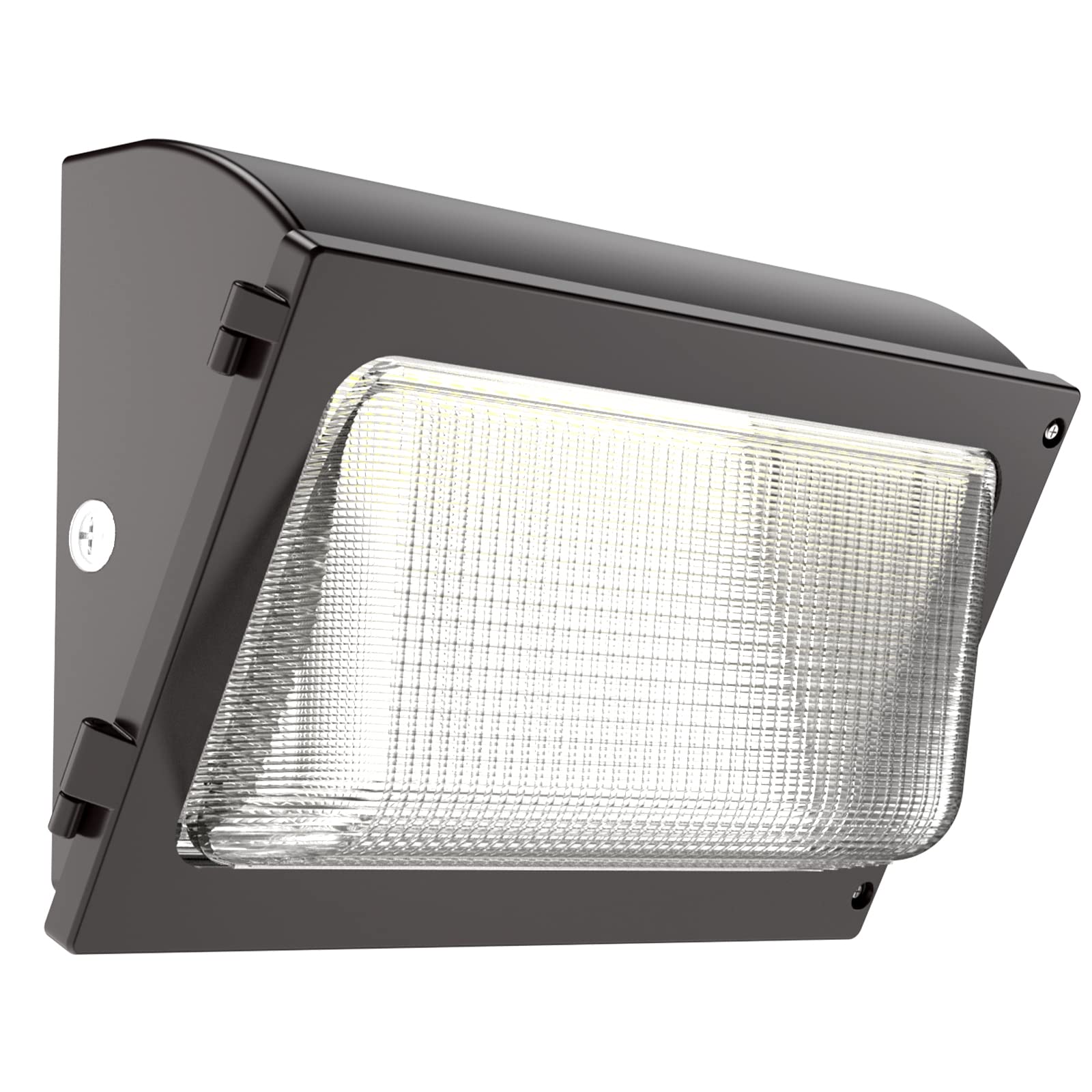 HYPERLITE LED Wall Pack Light 120W Aluminum Bronze with Dusk to Dawn Photocell, UL Listed for Outdoor Security