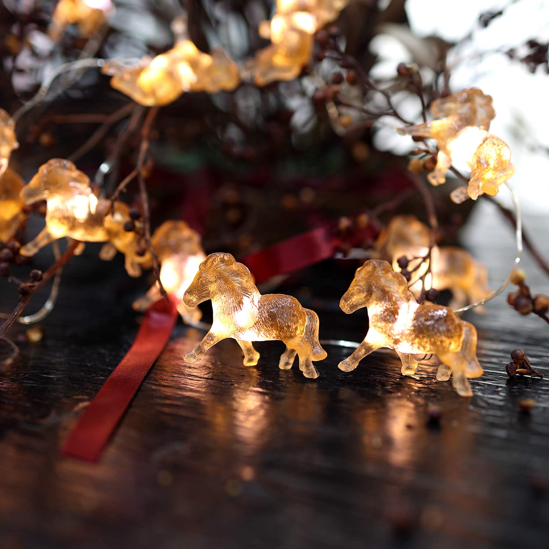 Fairy Pony String Lights Unique Decorative Lights Horse Gifts For Girls Cute Lights 20Leds 8Ft Battery Operated For Birthday Horse Lover Xmas Thanksgiving Decor