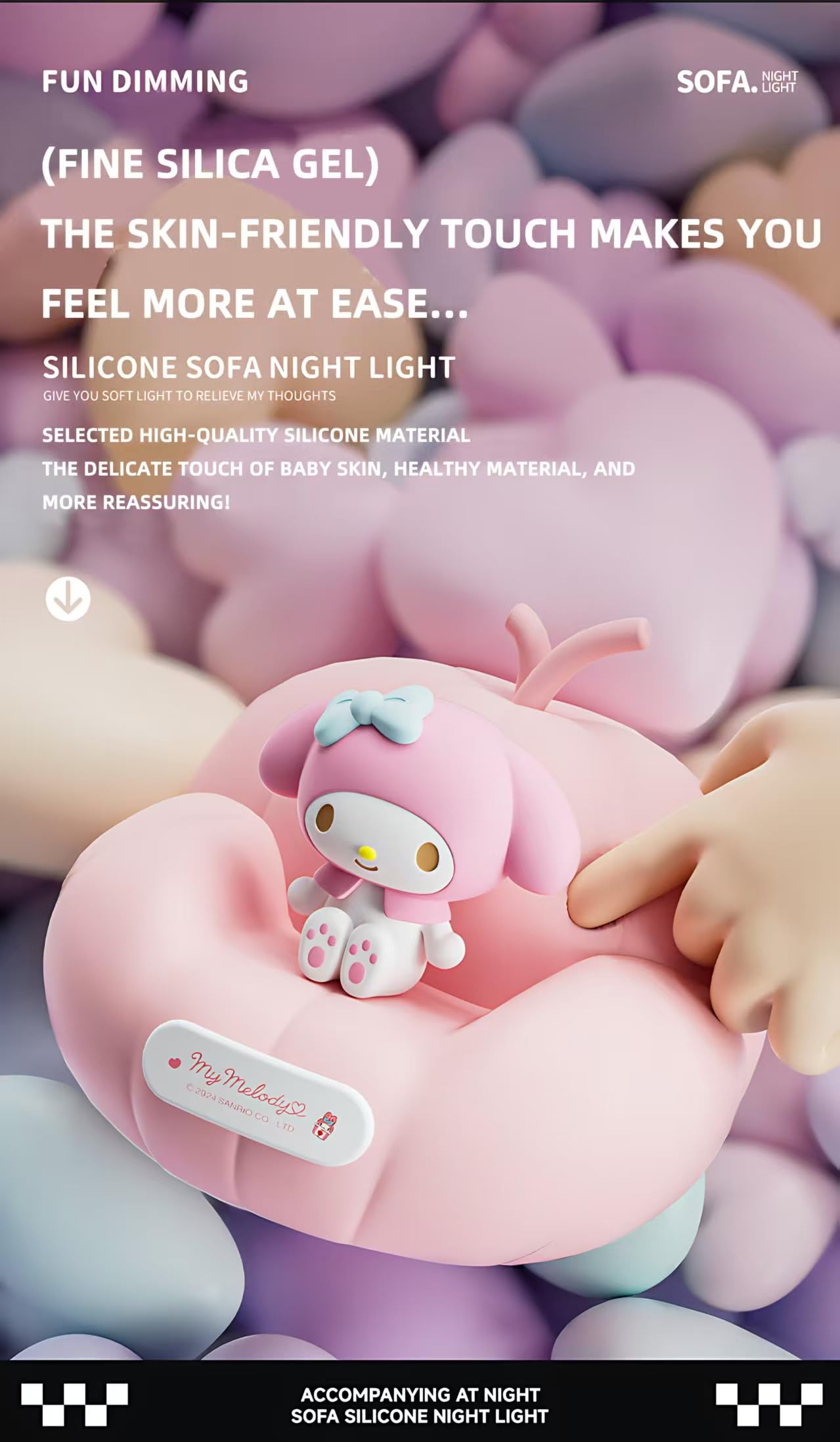 Leuaxmy Cute Kitty Night Light  Cartoon Dimmable Sili Cone Children S Night Light  Long Battery Life  Rechargeable Kitty Light  Toddler Night Light  Gift For Boys And Girls(Light Pink Kt)