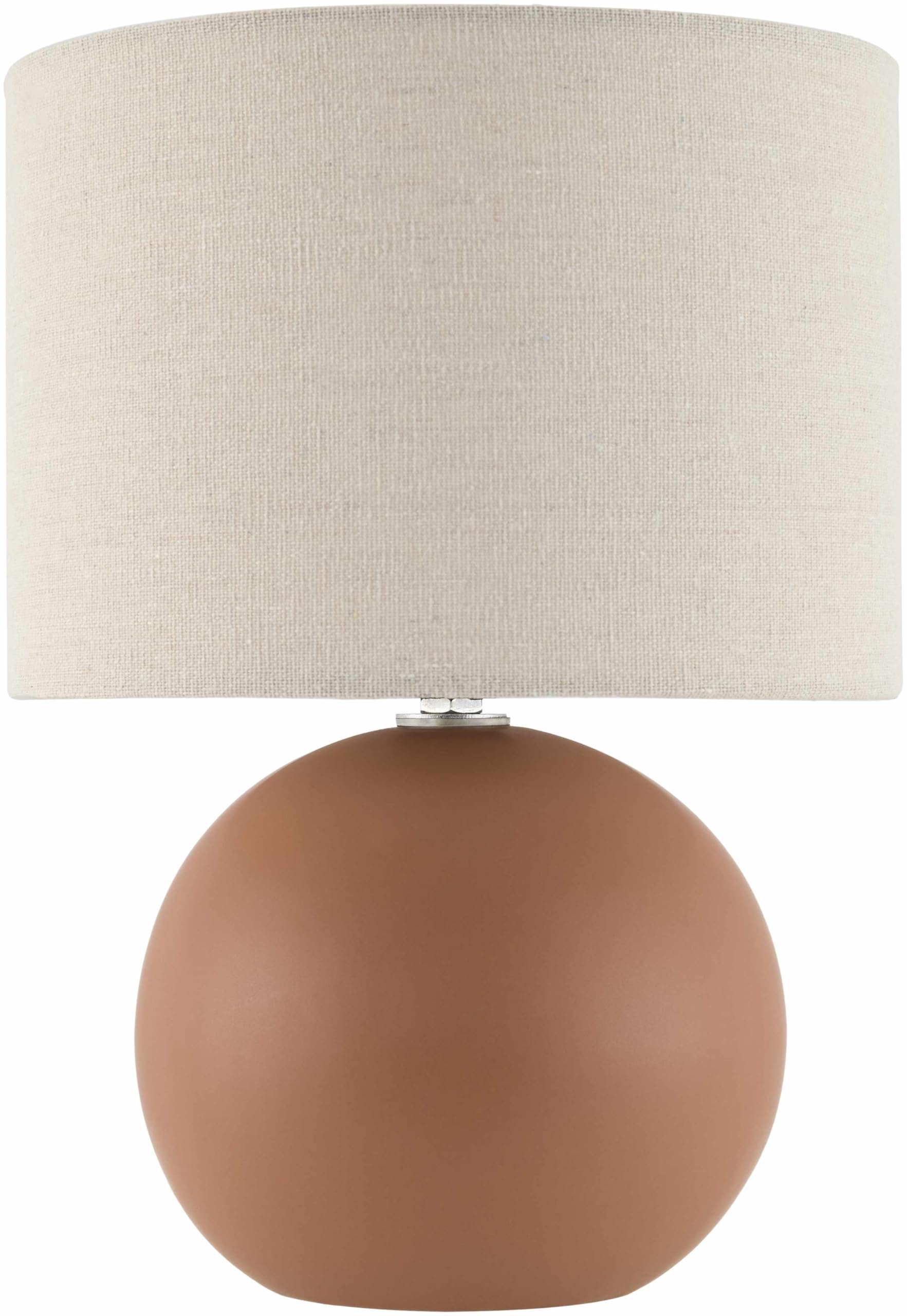 BoutiqueRugs Brennberg Ceramic Bedside Table Lamp - 10inH x 8inW x 8inD - Beige, Brown - Model BTGQMA5-012