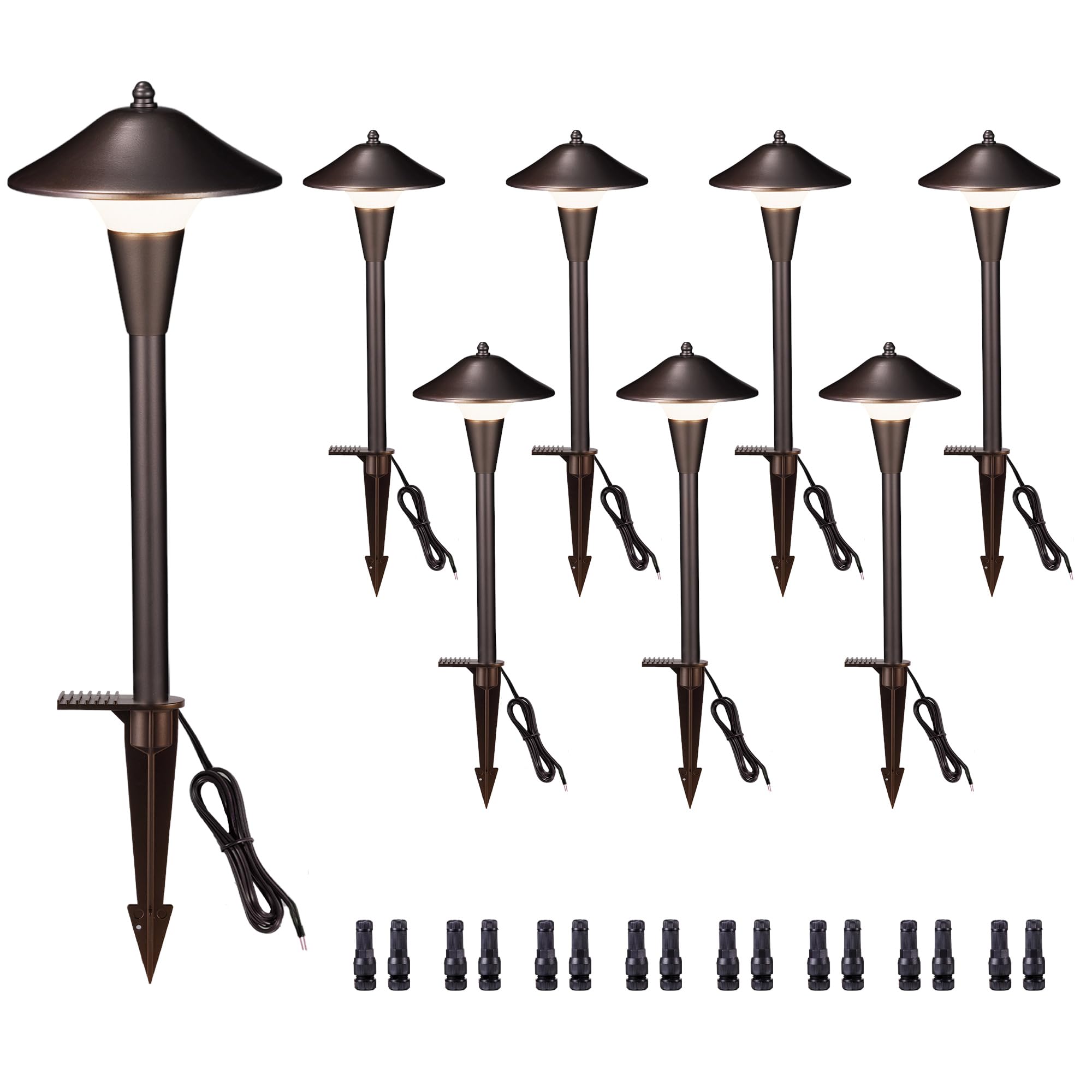 Varmtalys Outdoor Pathway Lights Wired 12V, 2700K/3000K/3500K/4000K/5000K Selectable Landscape Path Light LED, Waterproof Walkwa