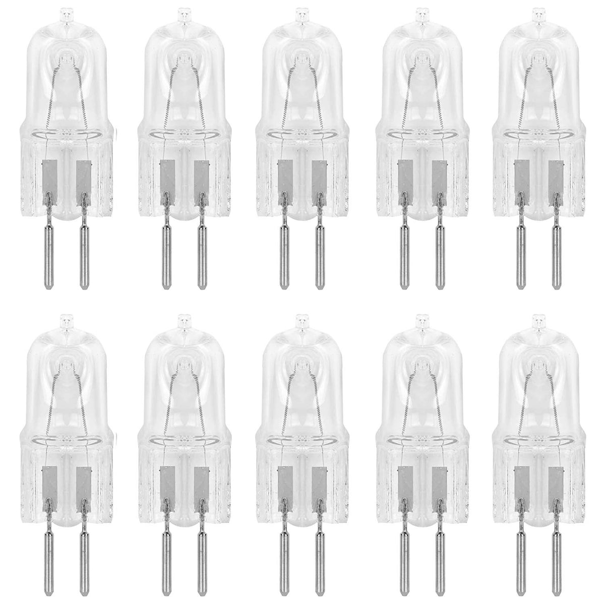 10 Pack Clear Dimmable T4 Q50/GY6.35/CL/120V GY6.35 JCD 50 Watt 50W 120 Volt Halogen Light Bulb Electric Wax Melter Plug in Warmer Aroma Tart Under Counter Lighting Kitchen Bathroom Mirror Ceiling CL