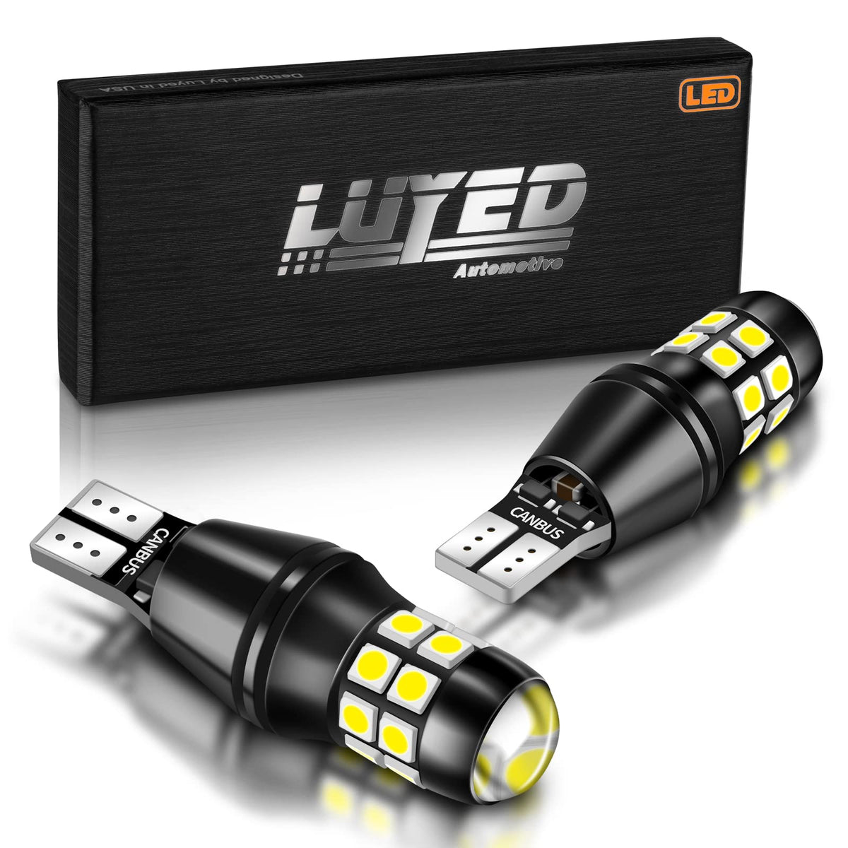 Luyed 912 921 Led Bulbs Reverse Lights Xenon White 2200 Lumens Extremely Bright Canbus Error Free W16W T15 906 3030 20-Ex Chipse