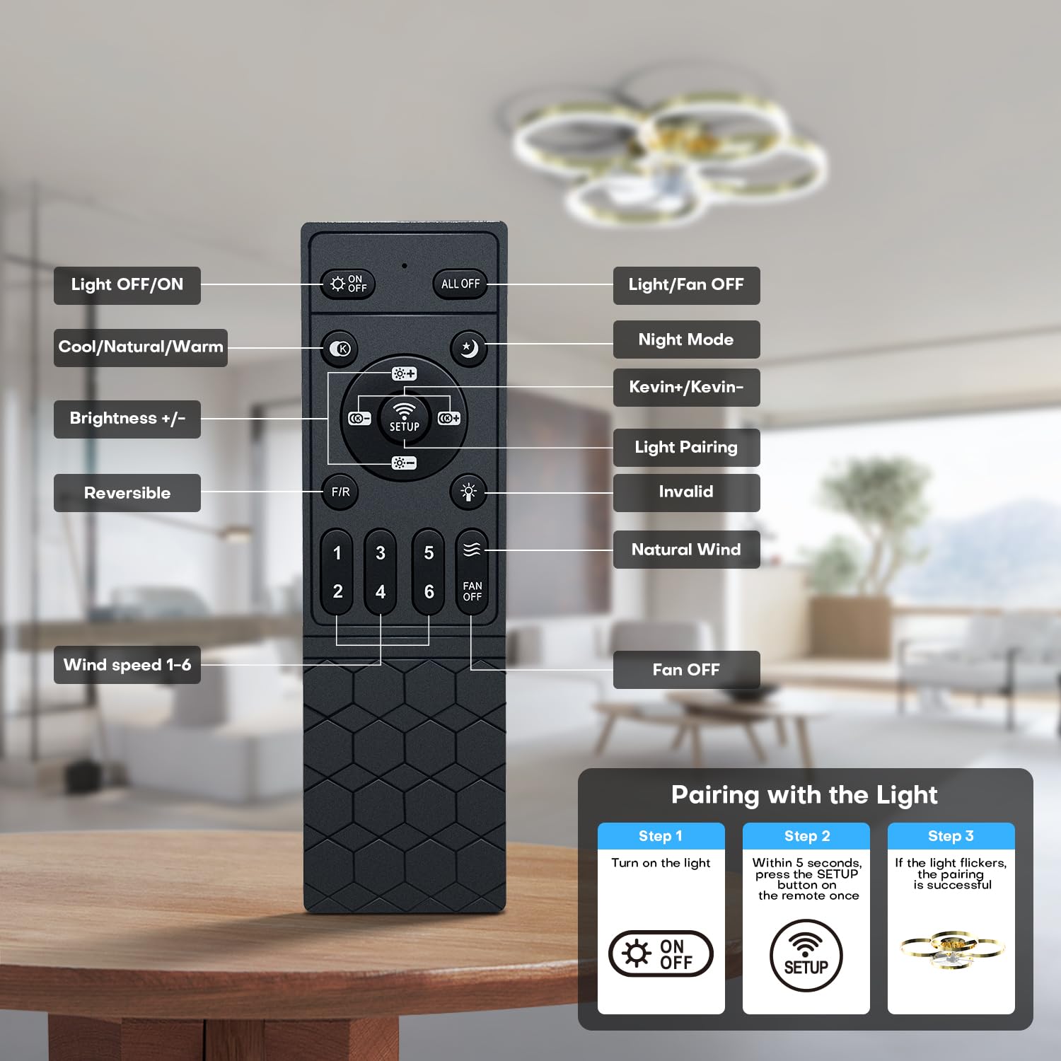 LOFIKEDI 30W LED Ceiling Light, 4 Ring Design, Dimmable 3500K-6500K, 27 Inch, Gold, Model YF-LEDF270