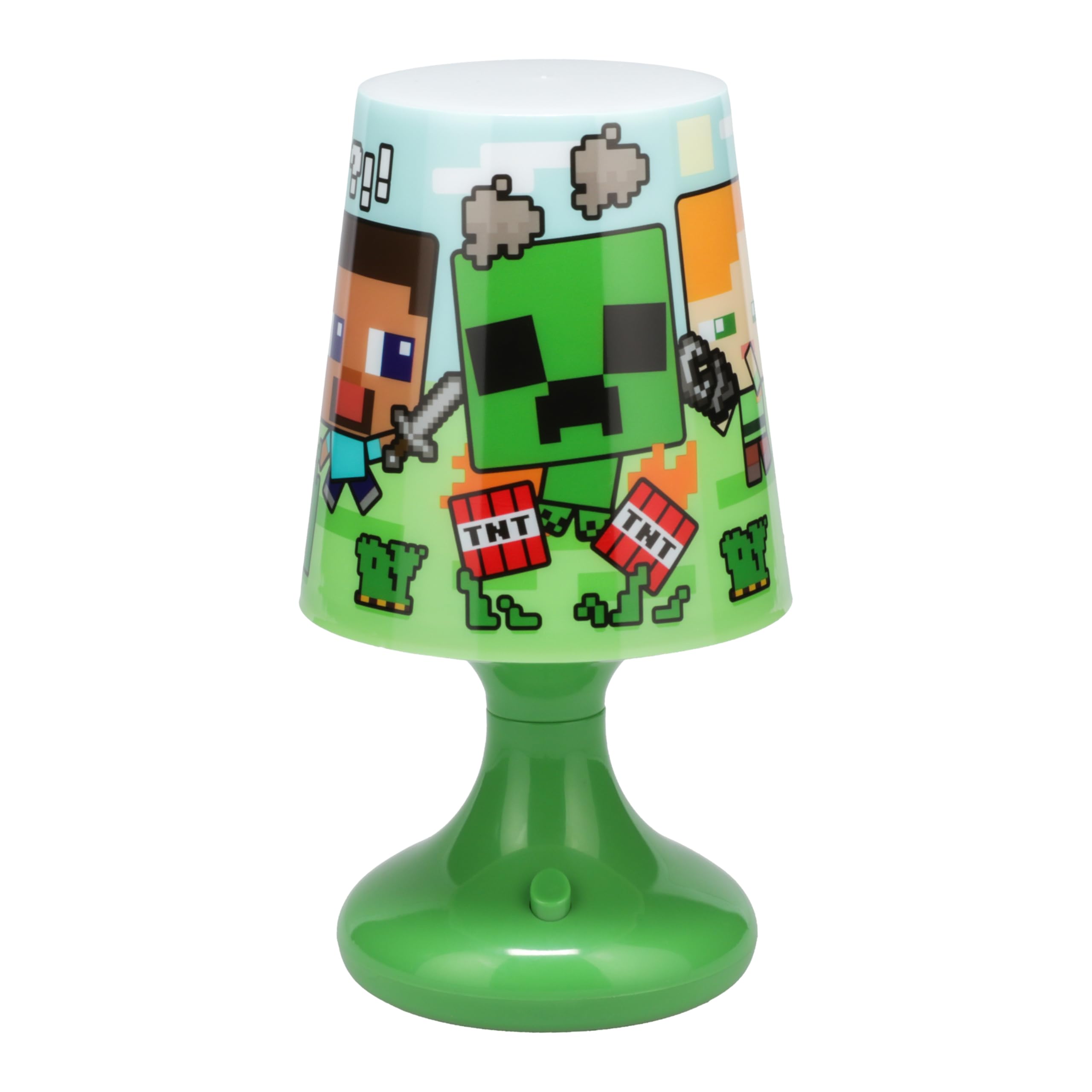 Paladone Minecraft Colour Phasing Table Lamp, Officially Licensed RGB LED Night Light for Kids and Gamers, Pop Culture and Gamin