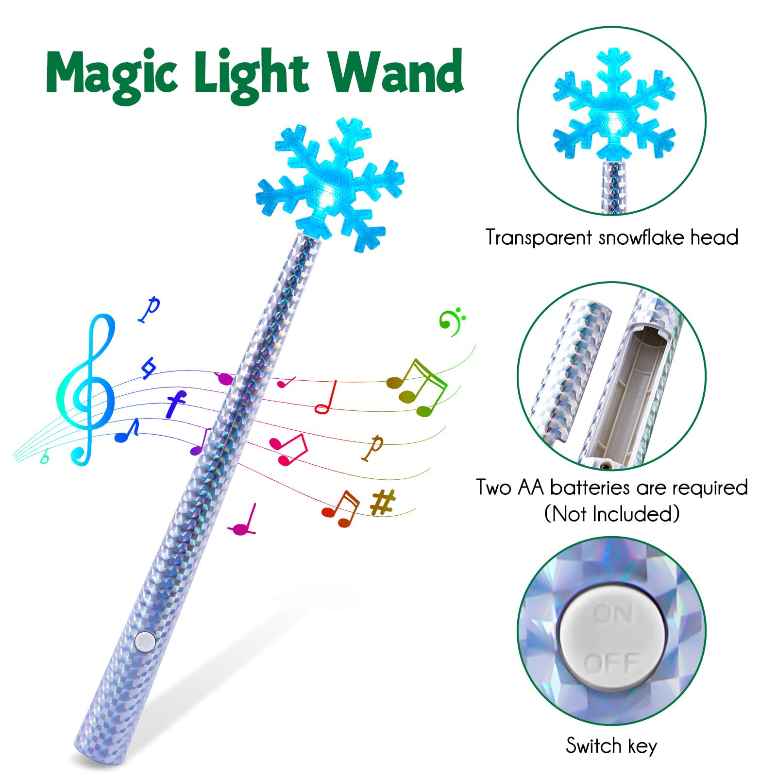 Brightown Wireless Remote Control Outlet - 2-in-1 Magic Lights Wand, Warm White, Ideal for Christmas Tree & Decoration Lights