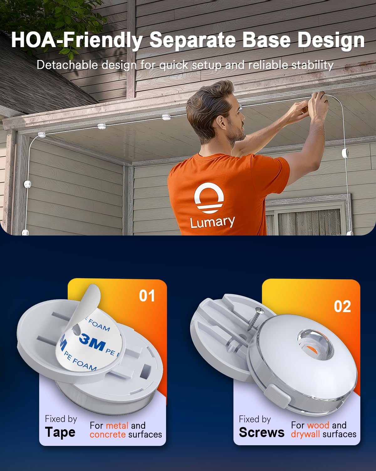Lumary 105ft Smart Outdoor Lights, 80 LED Eave Lights, 4800LM, IP67 Waterproof, White, Model L-PO80A1