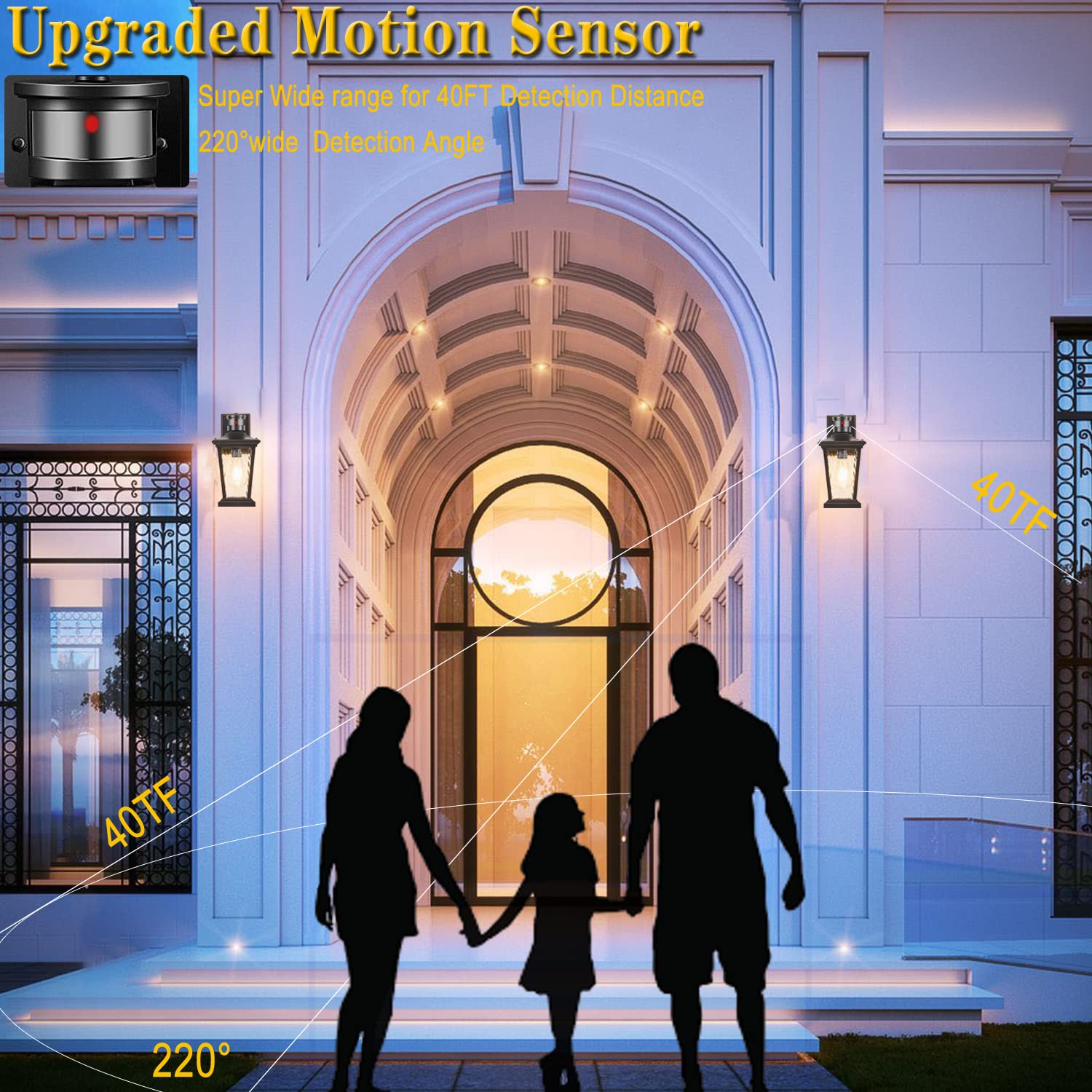 Karuoshirui Dusk To Dawn Outdoor Light,Outdoor House Lights,Front Door Lights, Porch Light,Outdoor House Lights Wall Mount,Exterior Light Fixture,Exterior Wall Lantern,Porch & Patio Lights,Coach Light