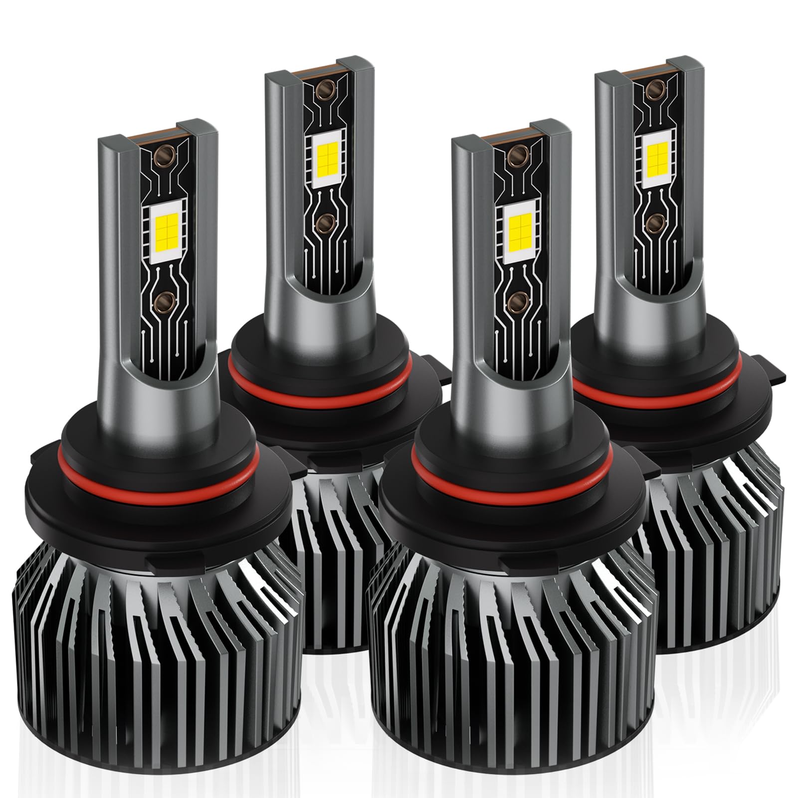 TXBILMOO Compatible for 1999-2006 Chevrolet Silverado 1500 2500HD 3500 / GMC Sierra 1500 2500 3500 Light Bulbs  High/Low Beam 6500K White Light Combo Kit  Plug-N-Play  Powersports Bulbs  4-Pack