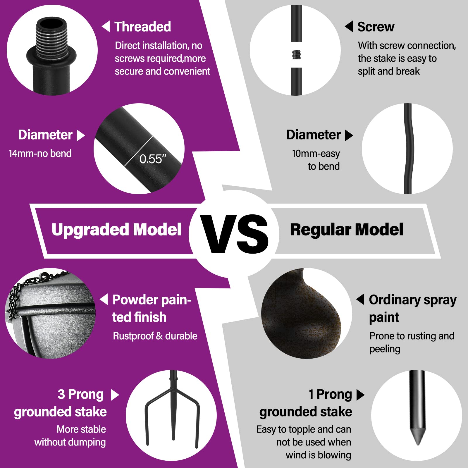 Fan-Torches 24 Oz Metal Garden Torch Set Of 6 - 55-Inch Citronella Outdoor Décor