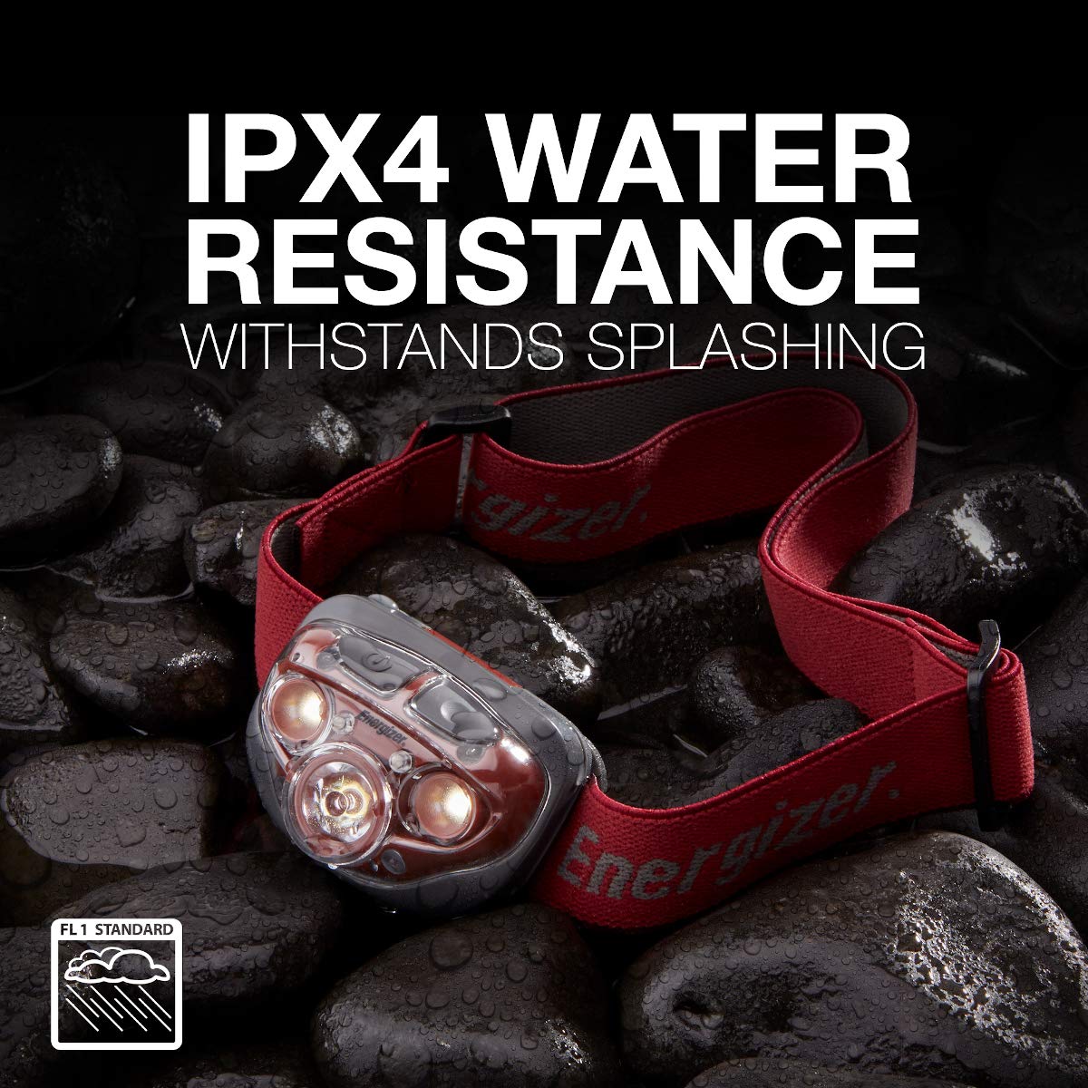 Energizer Led Headlamp, Bright Headlamp For Outdoors, Camping And Mechanic Work Light, Includes Batteries, Pack Of 1, Rust Red