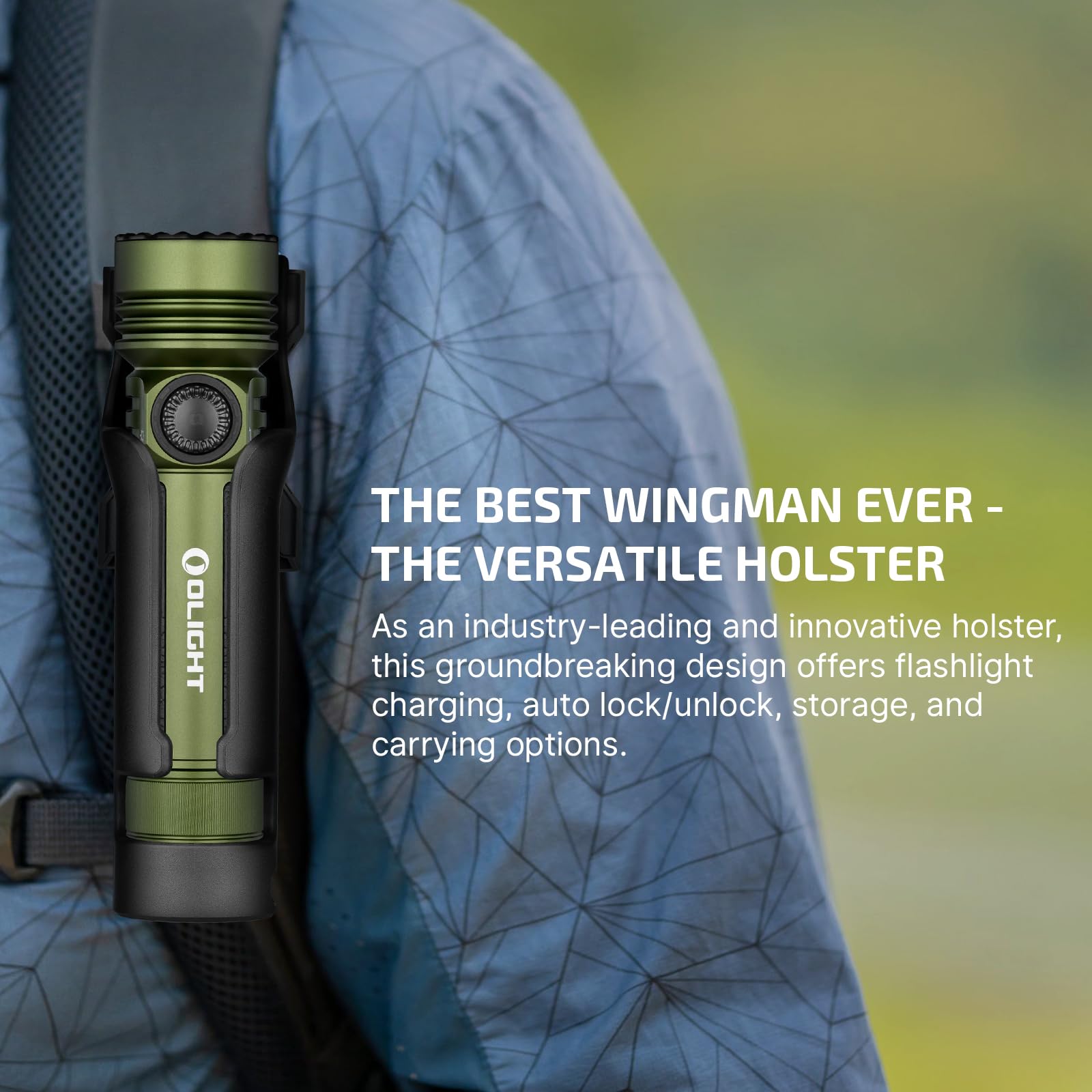 OLIGHT Seeker 4 Pro Flashlight, 4600 Lumens, USB C Holster, Waterproof IPX8, OD Green, Aluminum, Model SEEKER4PRO#300000