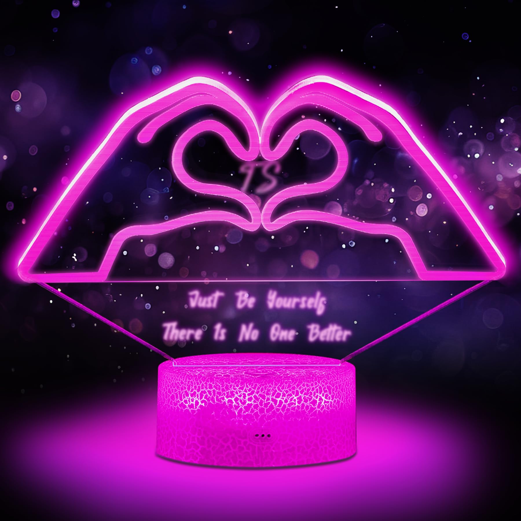 NuuNuy 3D Night Lamp Gifts for Girls, Birthday Party Room Decoration,16 RGB Color Changing with Remote, Inspirational Gifts for 