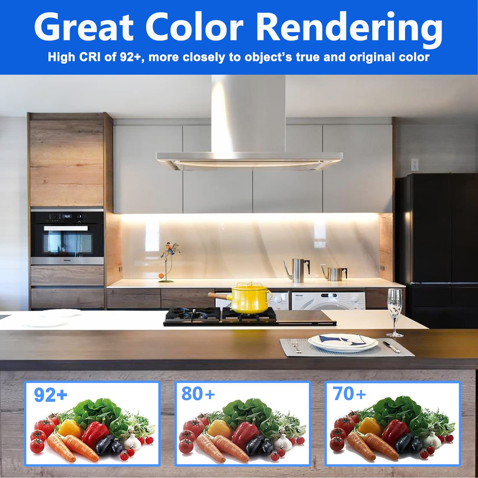 Joylit 24V Led Strip Lights 16.4Ft, 5000K, 224 Leds/M, Dimmable