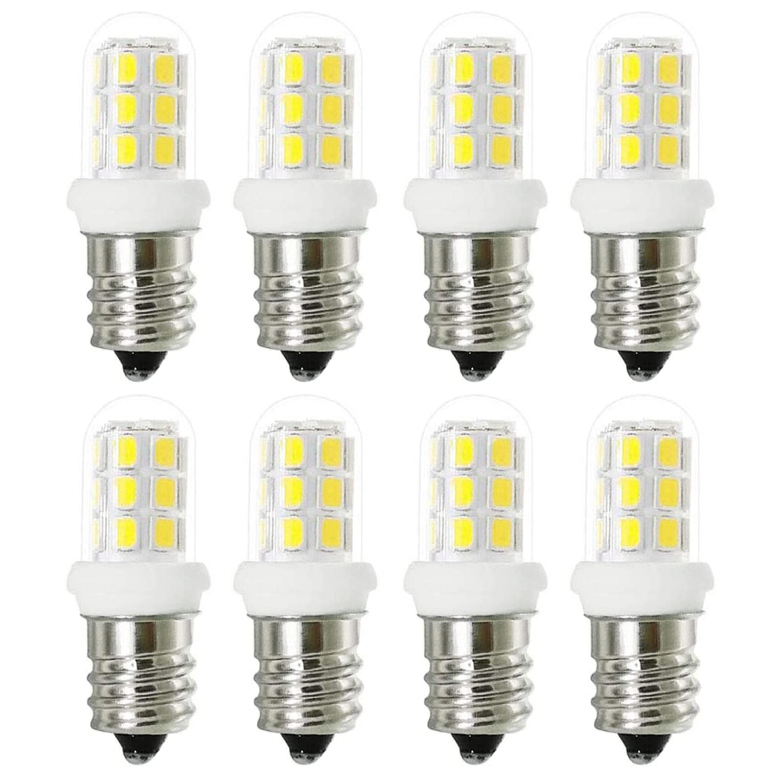Xrzt Salt Lamp Bulbs C7 E12 Candelabra Led Light Bulbs 15Watt Halogen Replacement 6000K White Light For Chandelier, Night Light