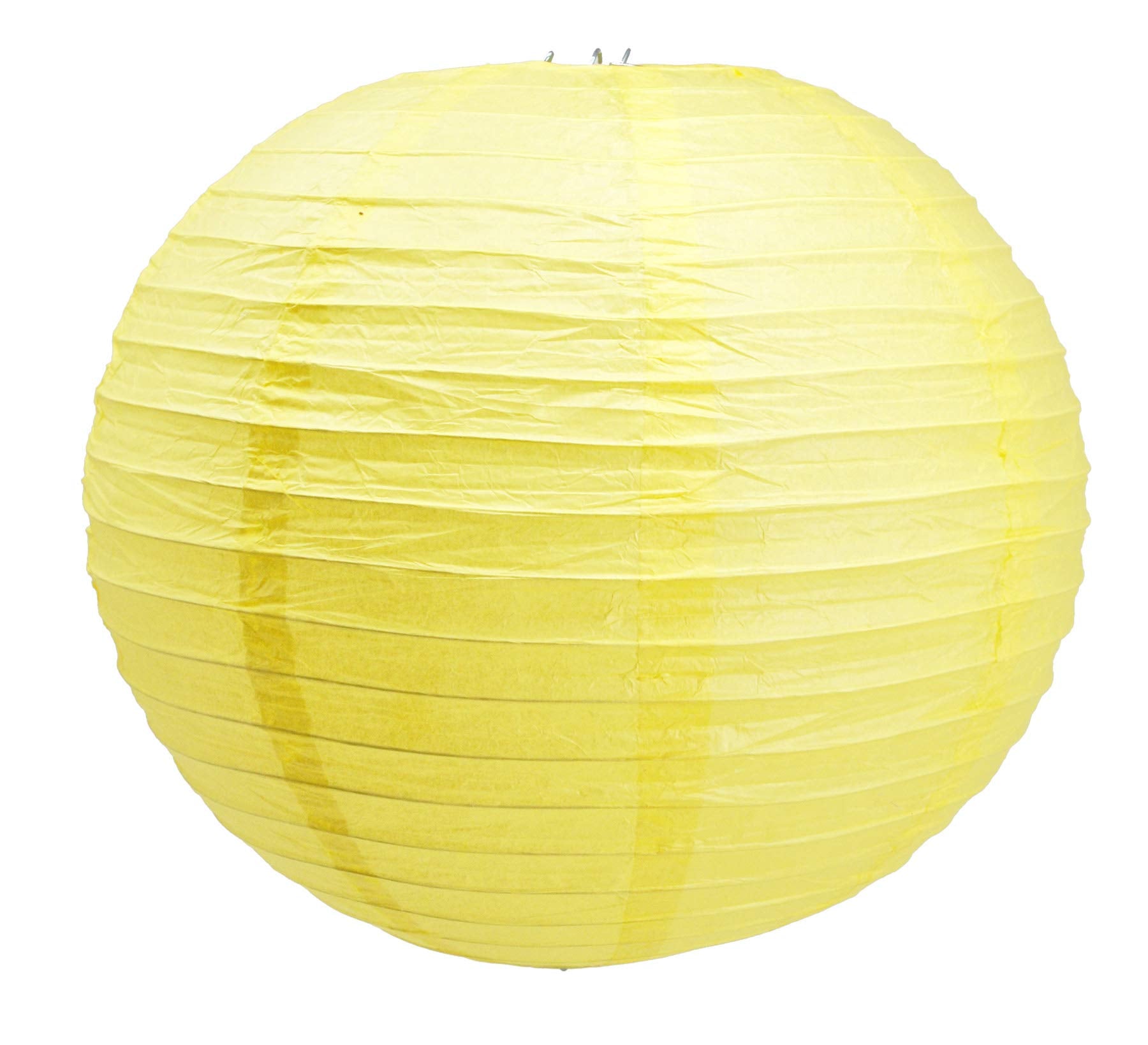 Mudra Crafts Yellow Paper Lanterns Wedding Party Decorations - 12 In 10 Round Japanese Chinese Lanterns Decorative Hanging Ceili