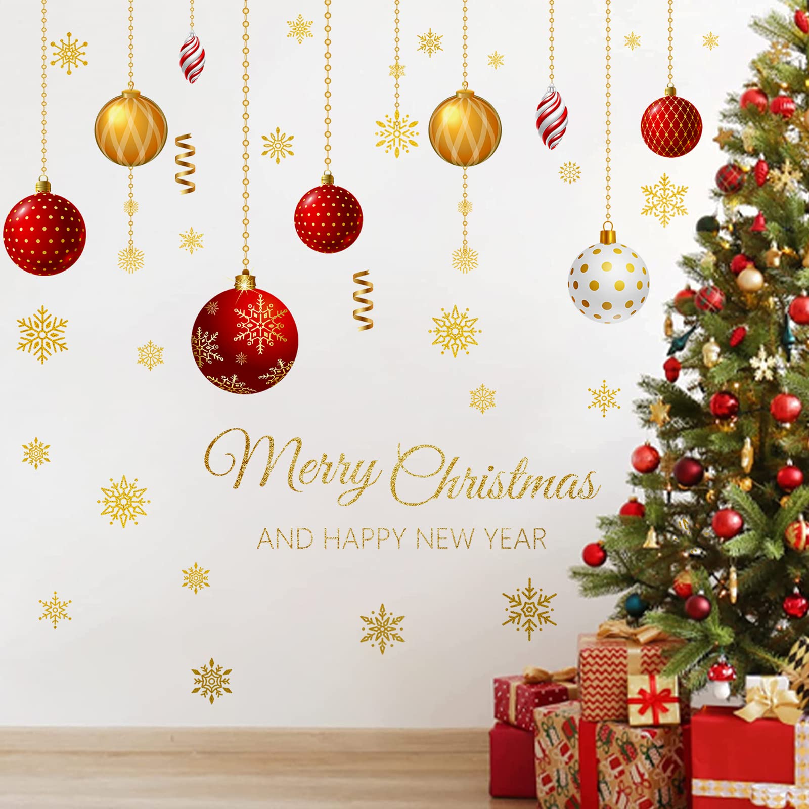 Christmas Wall Decals Christmas Light Bulb Hanging Swirls Christmas Ball Foil Swirls Hanging Ceiling Decorations For Indoor Outd