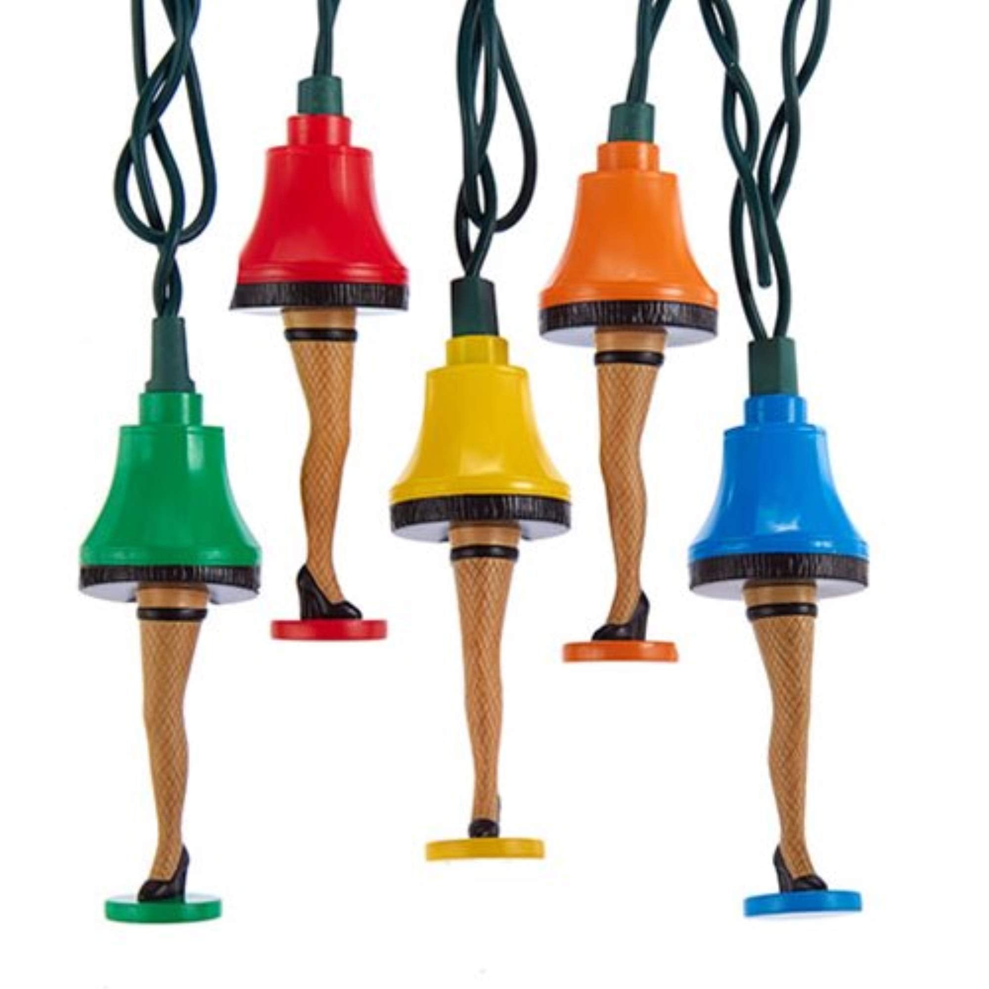 Kurt S. Adler Christmas Story Multicolored Leg Lamp Set Lights, 11.5ft, Plastic, Model CS9191