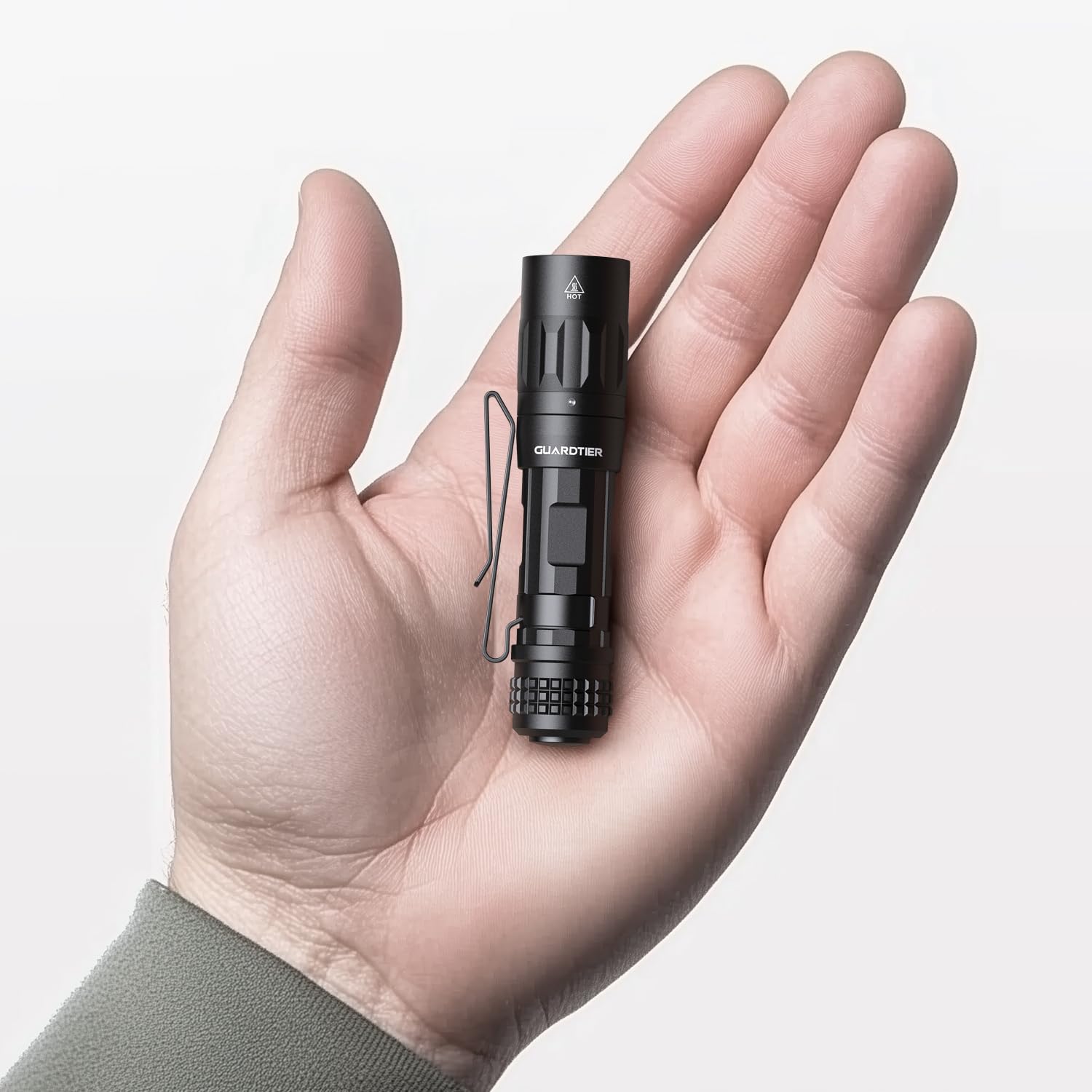 Guardtier M70 EDC Flashlight 1100 Lumens, USB-C Rechargeable Pocket Light with Clip, 5 Modes Compact LED Light for Camping, Hiki