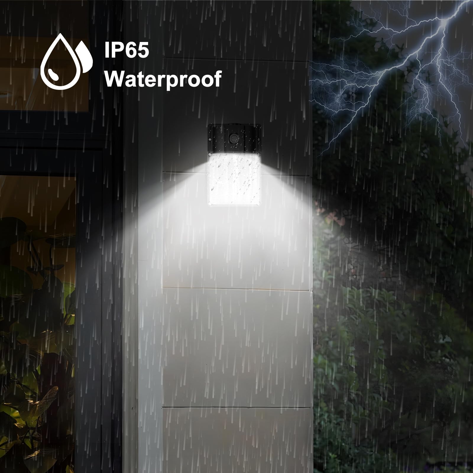 G Gjia 30W Led Wall Pack Light  Dusk To Dawn Outdoor Lighting Sensor  3600Lm  5000K  Led Outdoor Wall Lights  120Vac Ip65 Waterproof Security Flood Light For Commercial  Porch  Garage  Garden  6 Pack