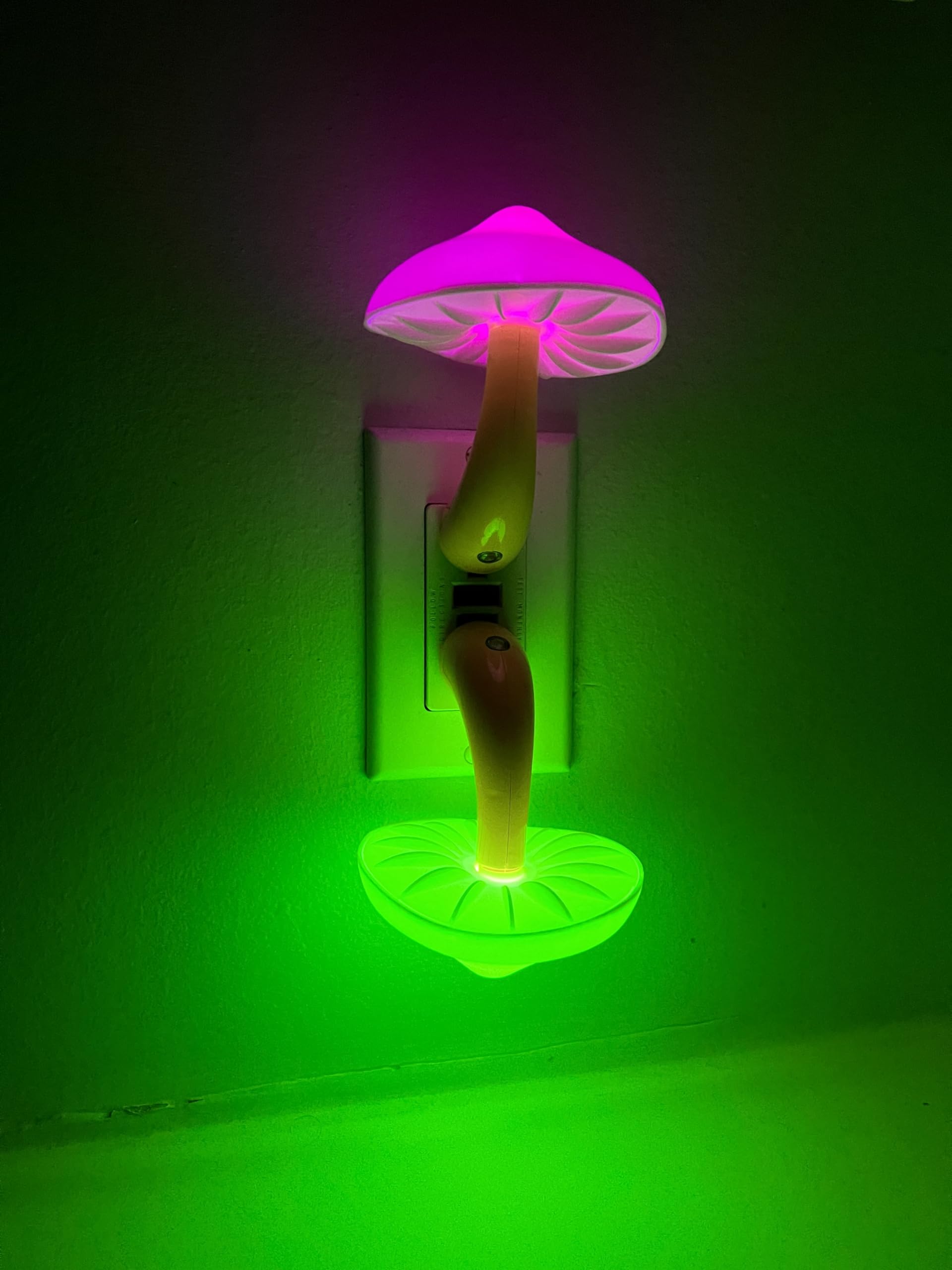 Ausaye 3 Pack Sensor Led Night Light Plug In Lamp Mushroom Night Light For Adults Kids Nightlight Bedroom,Bathroom,Toilet,Hallwa