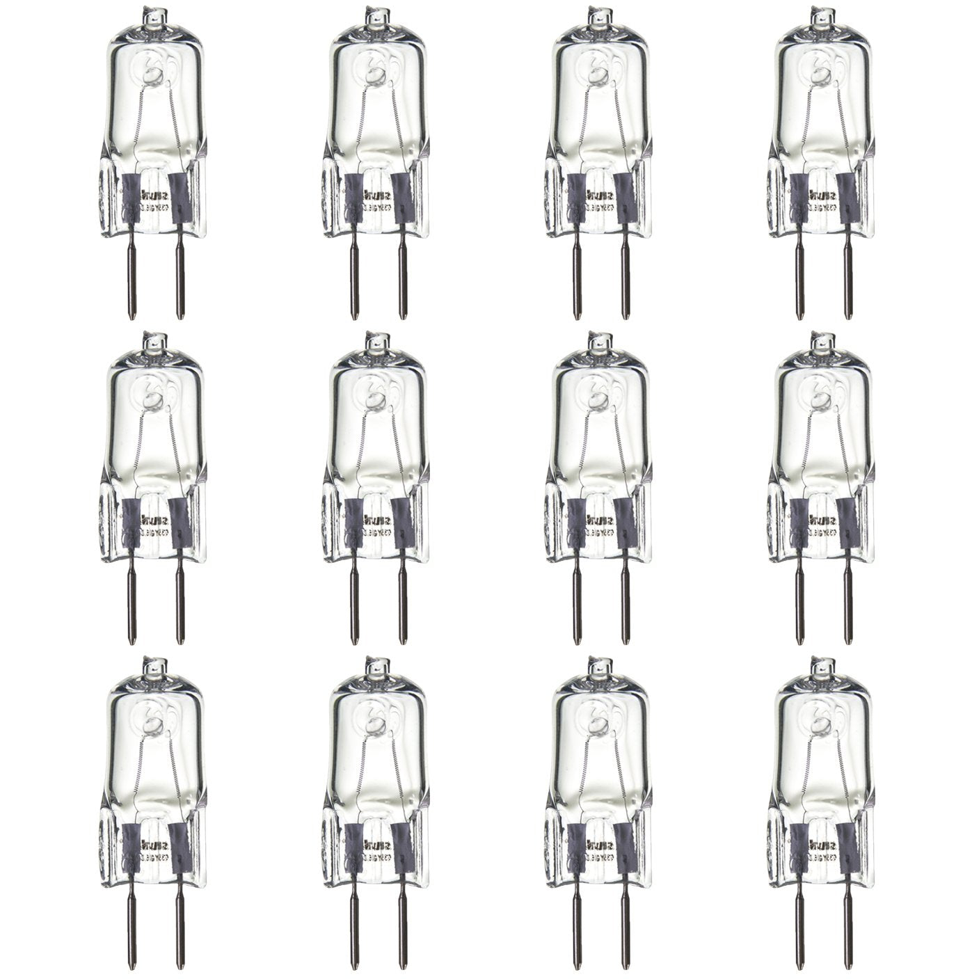 Sunlite 40621-Su Halogen 35 Watt Single Ended T3.5 Light Bulb, 315 Lumen, 120 Volt, Gy6.35 (Bi-Pin) Base, Clear, 2000 Hour Life