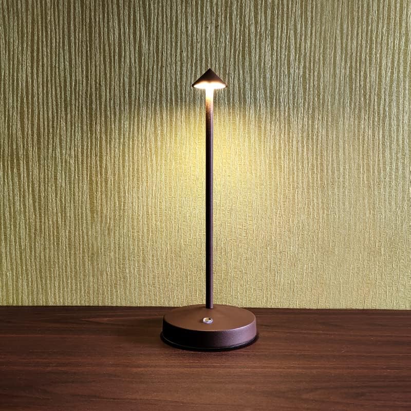 Eypid Cordless Table Lamp, Rechargeable Led Touch Lamp, Dimmable Night Light, Rust