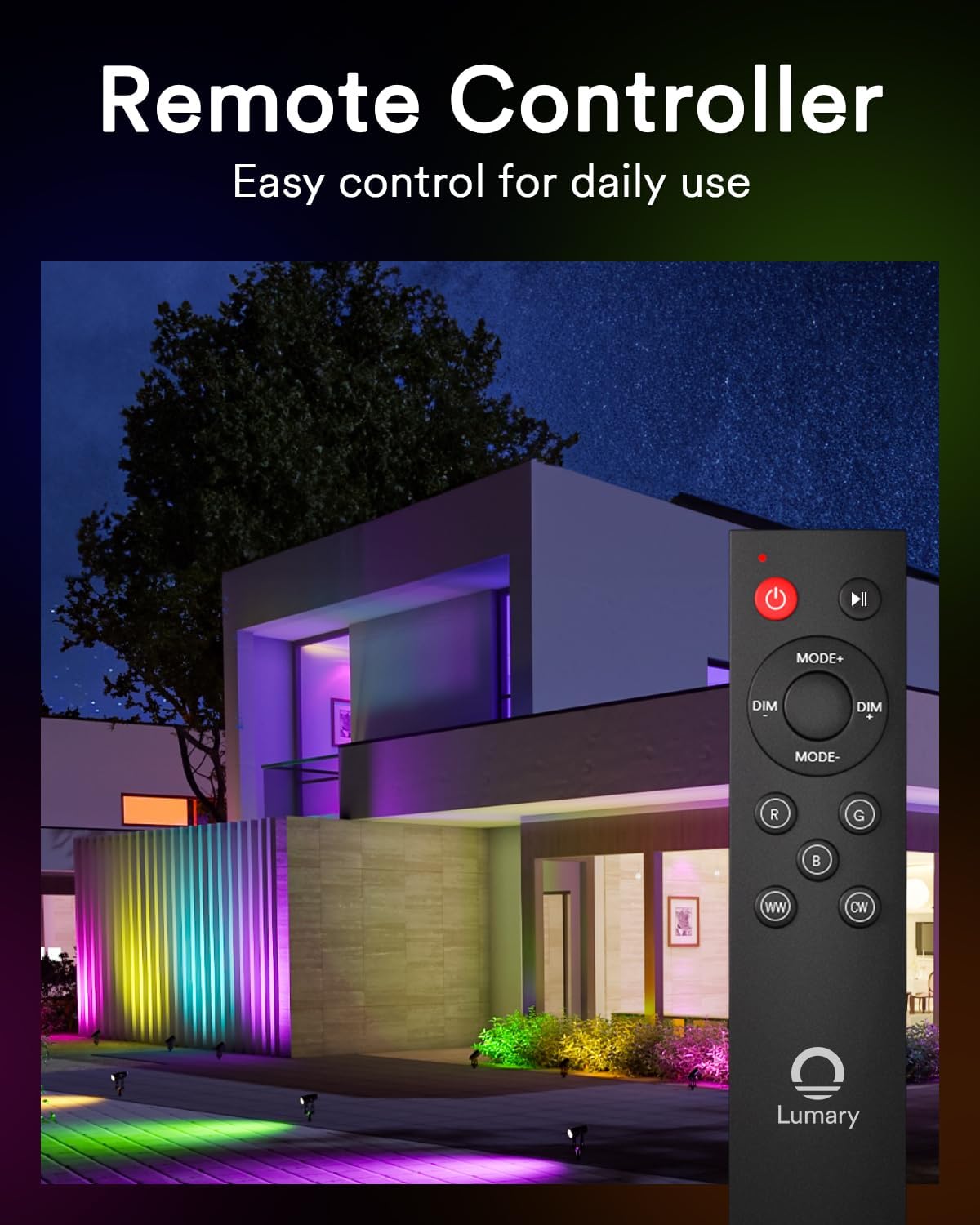 Lumary Smart Landscape Lights 56FT, 6 Pack RGBAI Waterproof LED Spotlight, App/Voice Control, Model GI56A-1