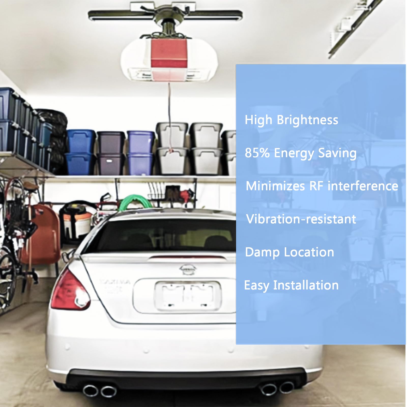 Twopwin Garage Door Opener Light Bulbs, 12W High Brightness 1500Lm, Minimize Interference Led Light Bulbs For Garage Door Opener