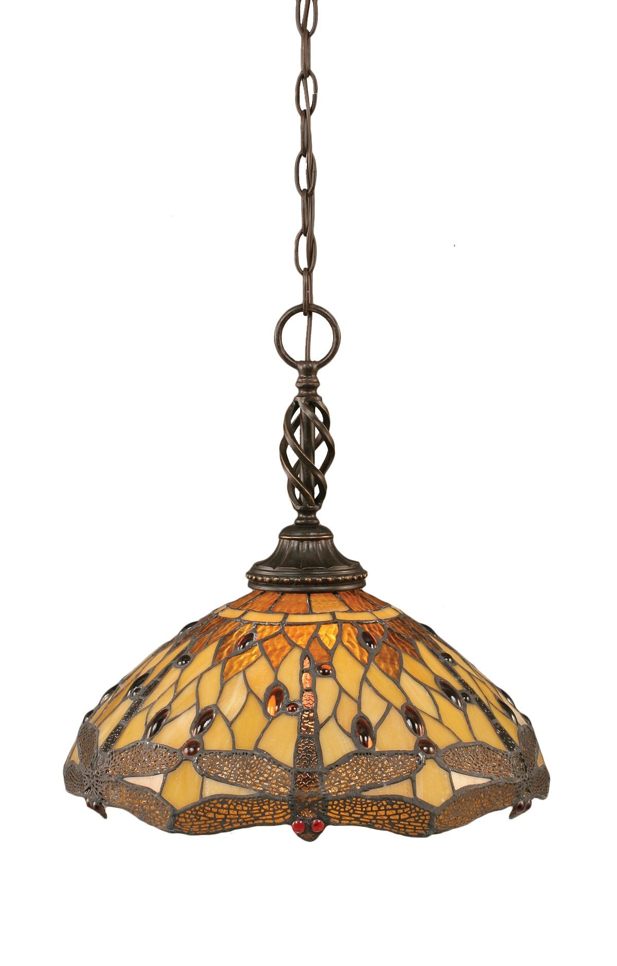Toltec Lighting Elegante 1 Light Pendant in Dark Granite (82-DG-946)