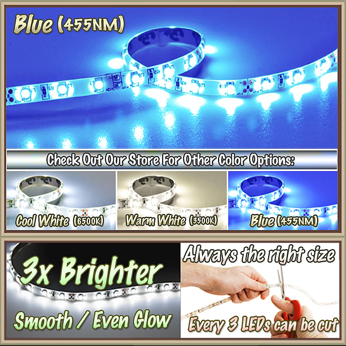 Biltek Lk-Db-72 Blue Remote Control Dimmer Kit (6' Feet 114 Leds Light Lighting Smd3528 110V Plug)