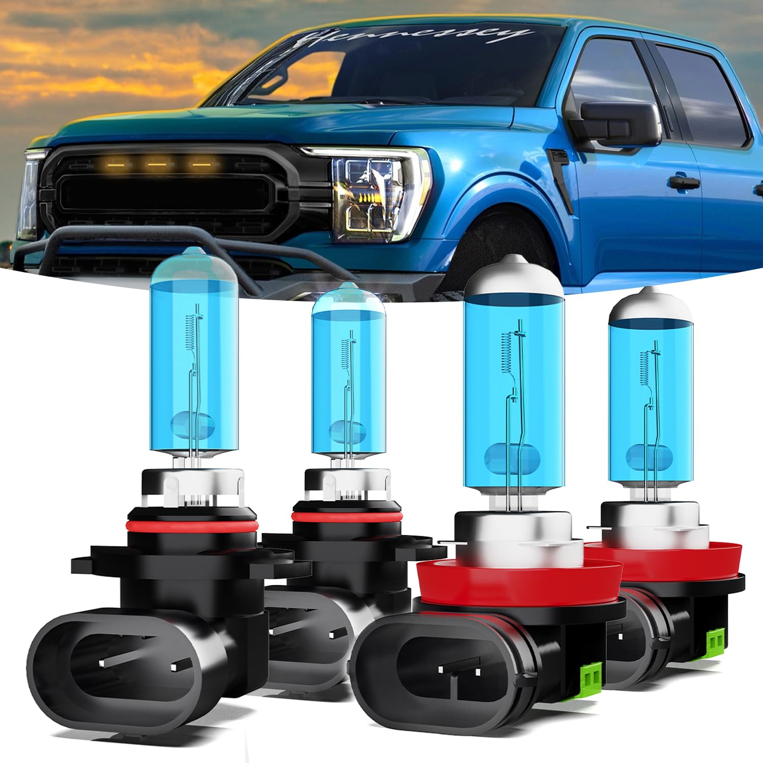 TTDBDAN Headlight Bulbs Combo,Compatible with 2015 2016 2017 2018 2019 2020 2021 2022 Ford F-150 F150 Halogen Headlight Bulbs,90