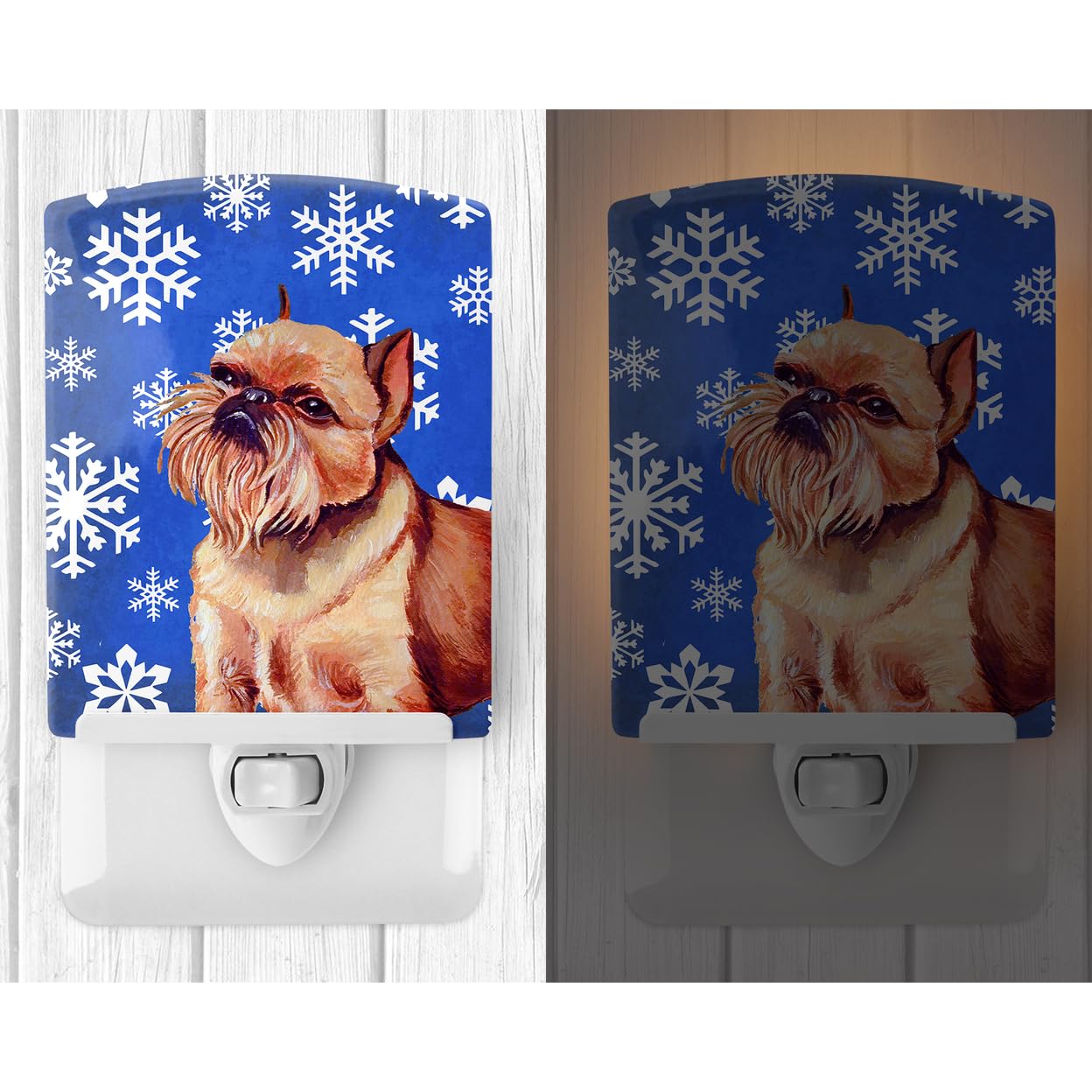 Carolines Treasures Ceramic Night Light, Brussels Griffon, UL-Certified, 6x4x3in, Multicolor, Model LH9269CNL