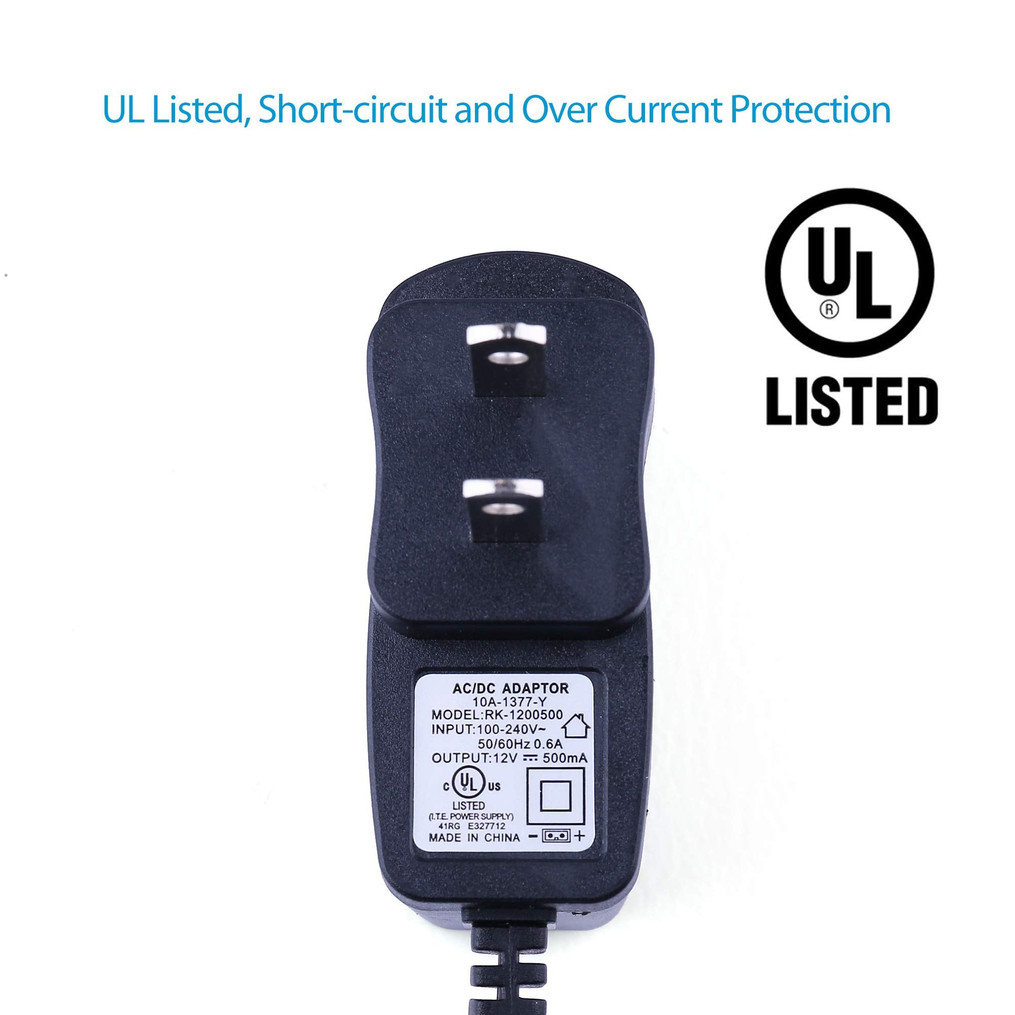 LotFancy AC Power Charger for Streamlight Stinger Flashlights, 6 FT, UL Listed, Model 10A-1377-Y, PVC Material, 100V-240V