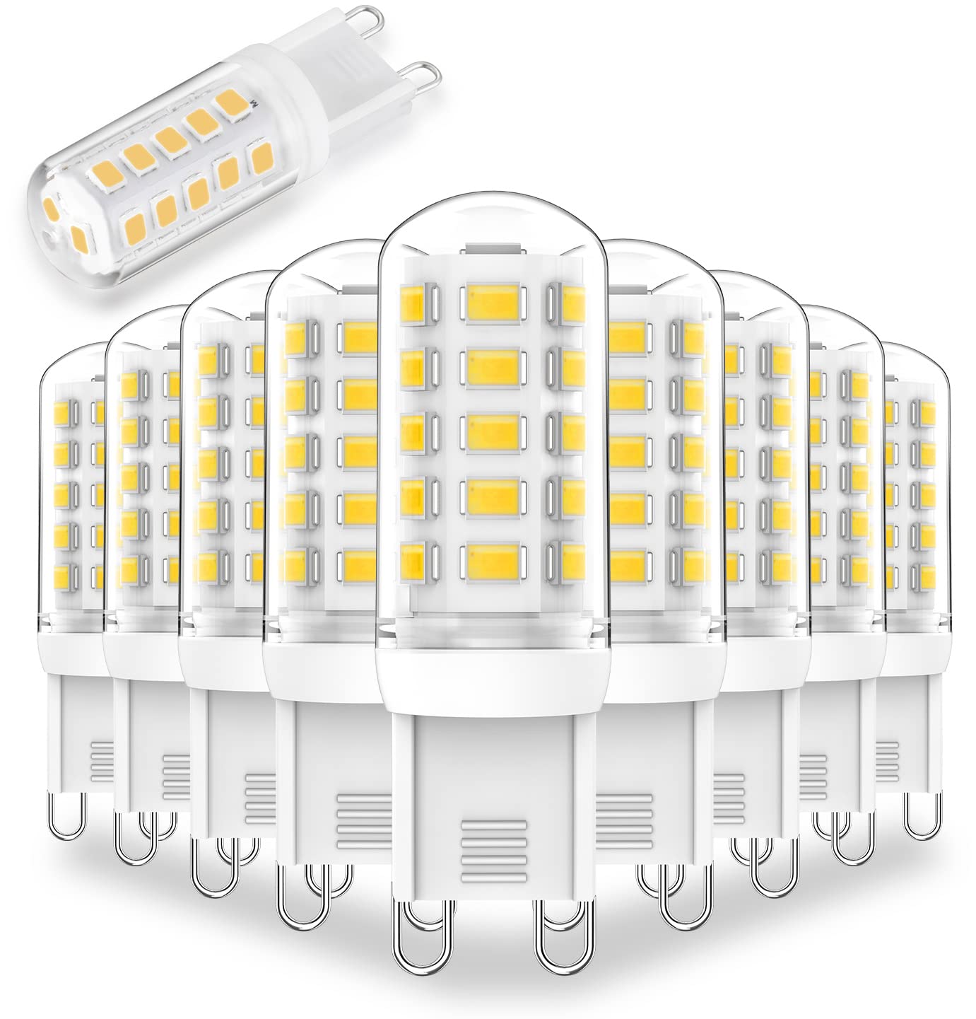 Lososuch G9 Dimmable Led Light Bulb 3W Daylight White 6000K,40W 60W Halogen Equivalent, G9 Bulb 350 Lm Ac 120V For Chandelier Wa