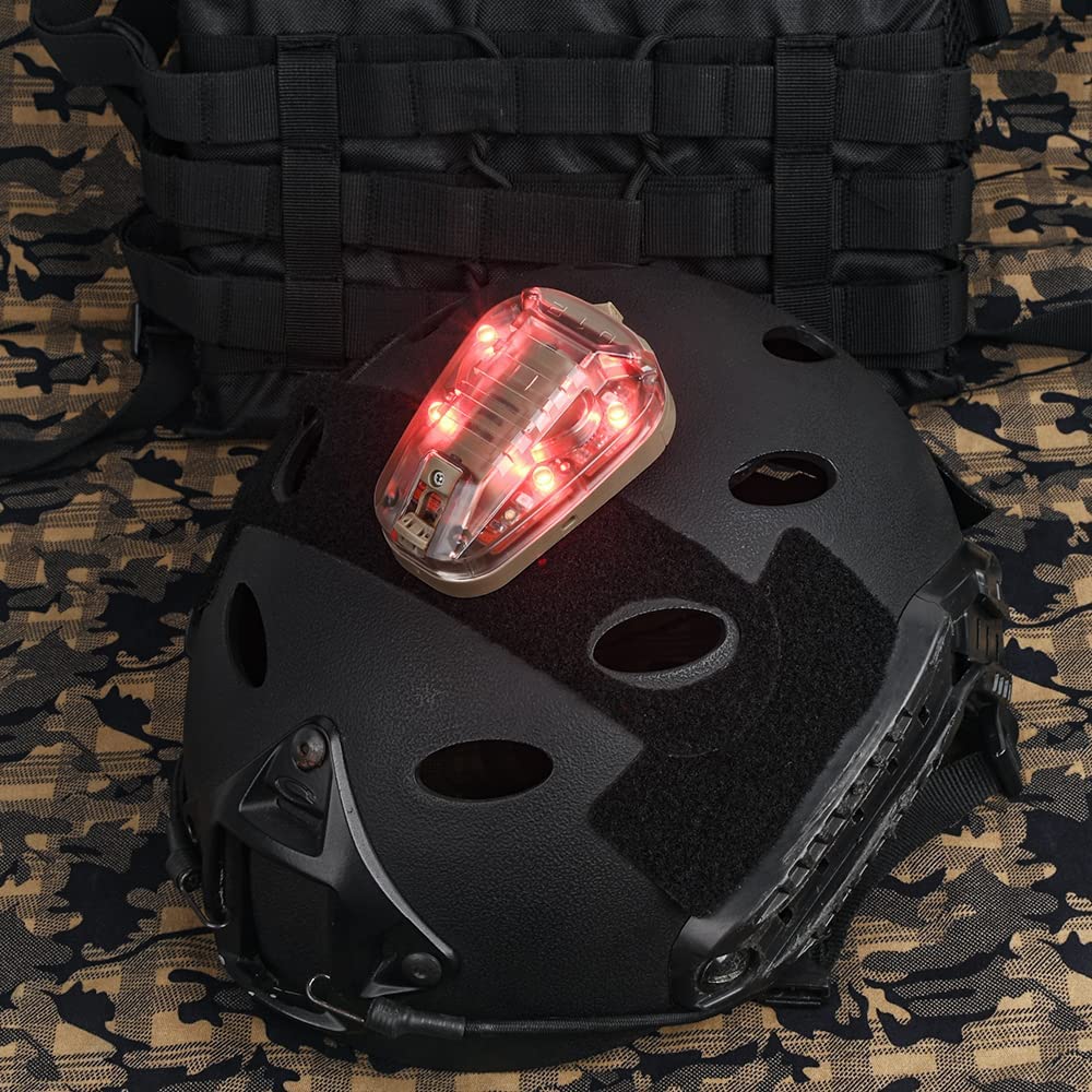 NOBUHIRO Tactical Signal Light - 4 Modes, Waterproof, LED + IR, One Size, WD03001-DE-RED