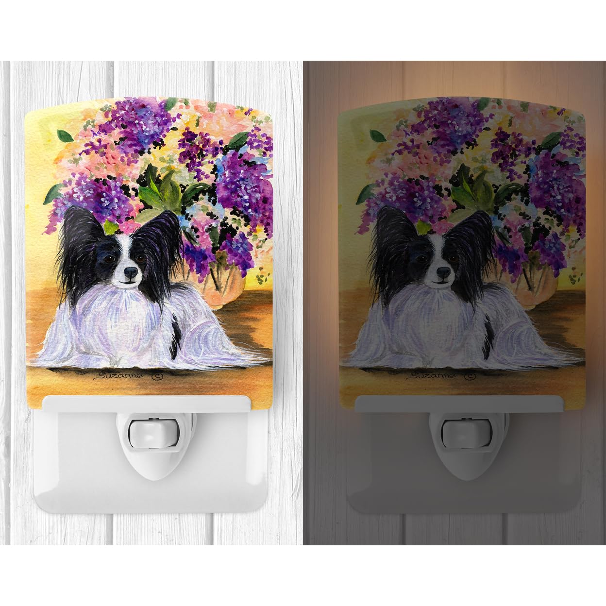 Carolines Treasures Ceramic Night Light, UL-Certified, 6x4x3in, Multicolor, Model SS8288CNL