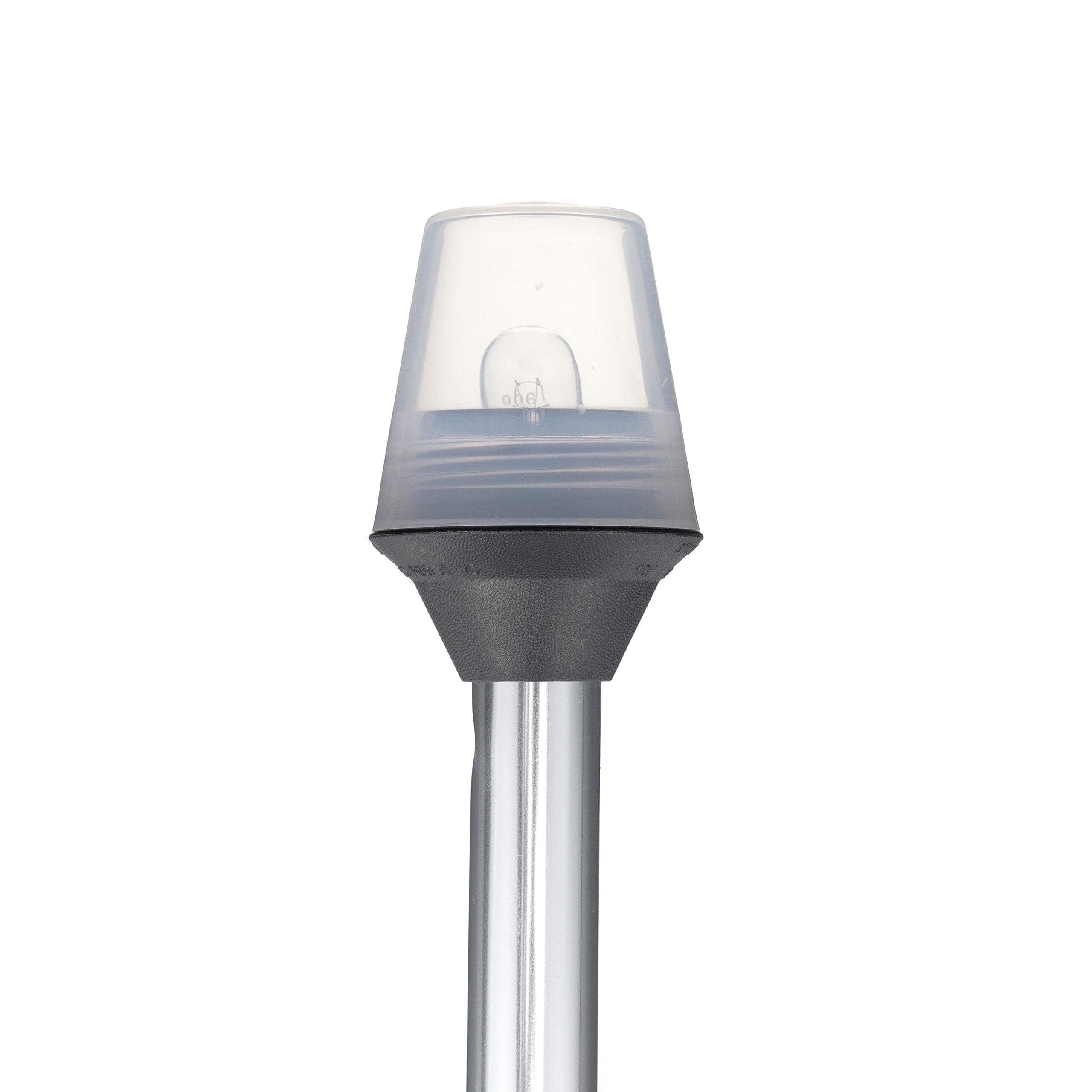 Attwood Stowaway Light - 36-Inch Pole, 2-Mile 360-Degree Illumination, Silver, Model 7100C7, One Size