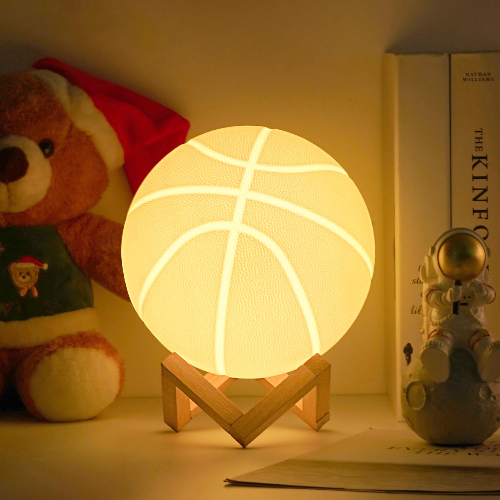Olee Odee Basketball Night Light, Basketball lamp Light for Kids Room with Remote Control 16 Colors Changing Sport Fan Room Deco