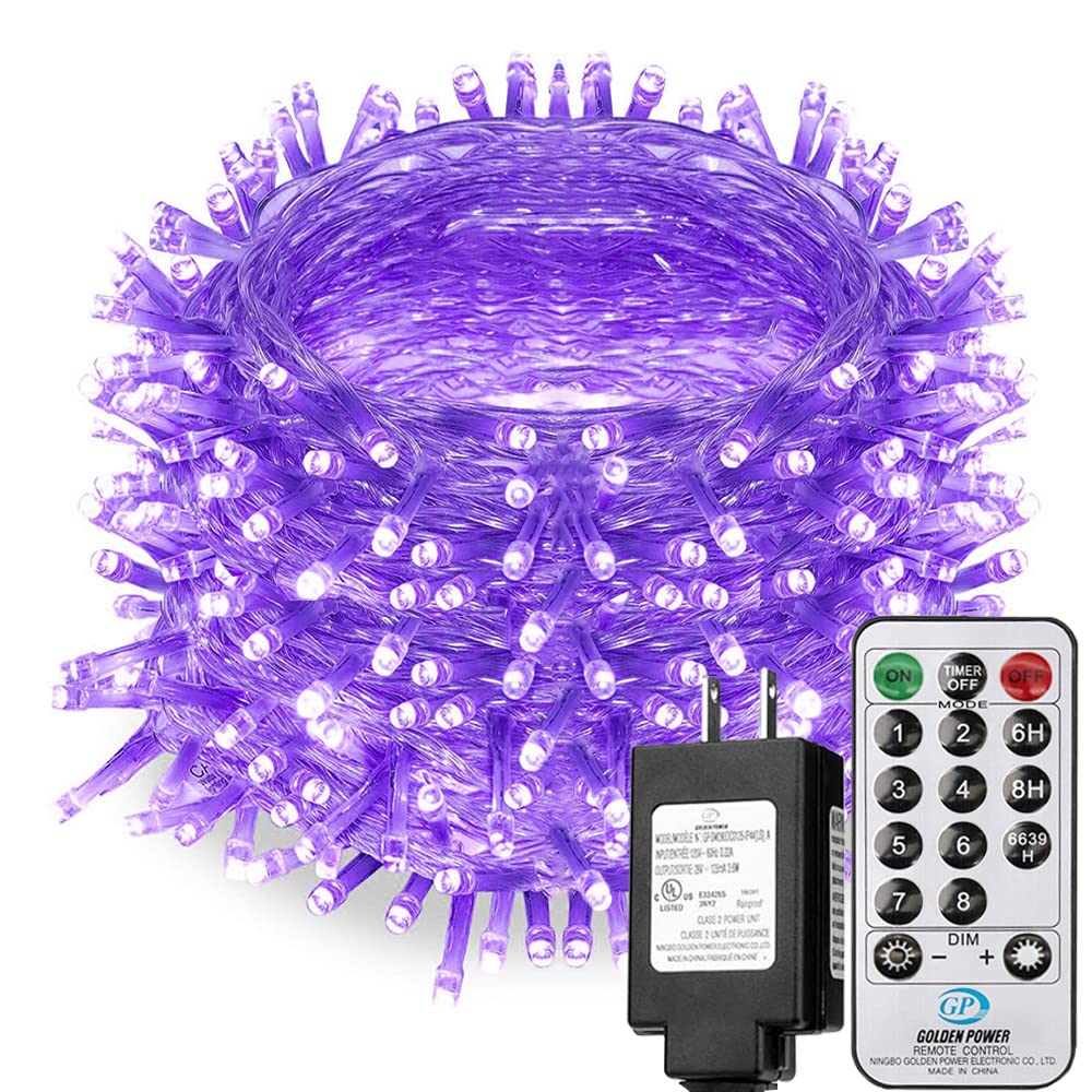 Solhice Black Light String Lights, 60ft, 240 LEDs, Remote Plug-in, Indoor D?or, Model HG00240-R