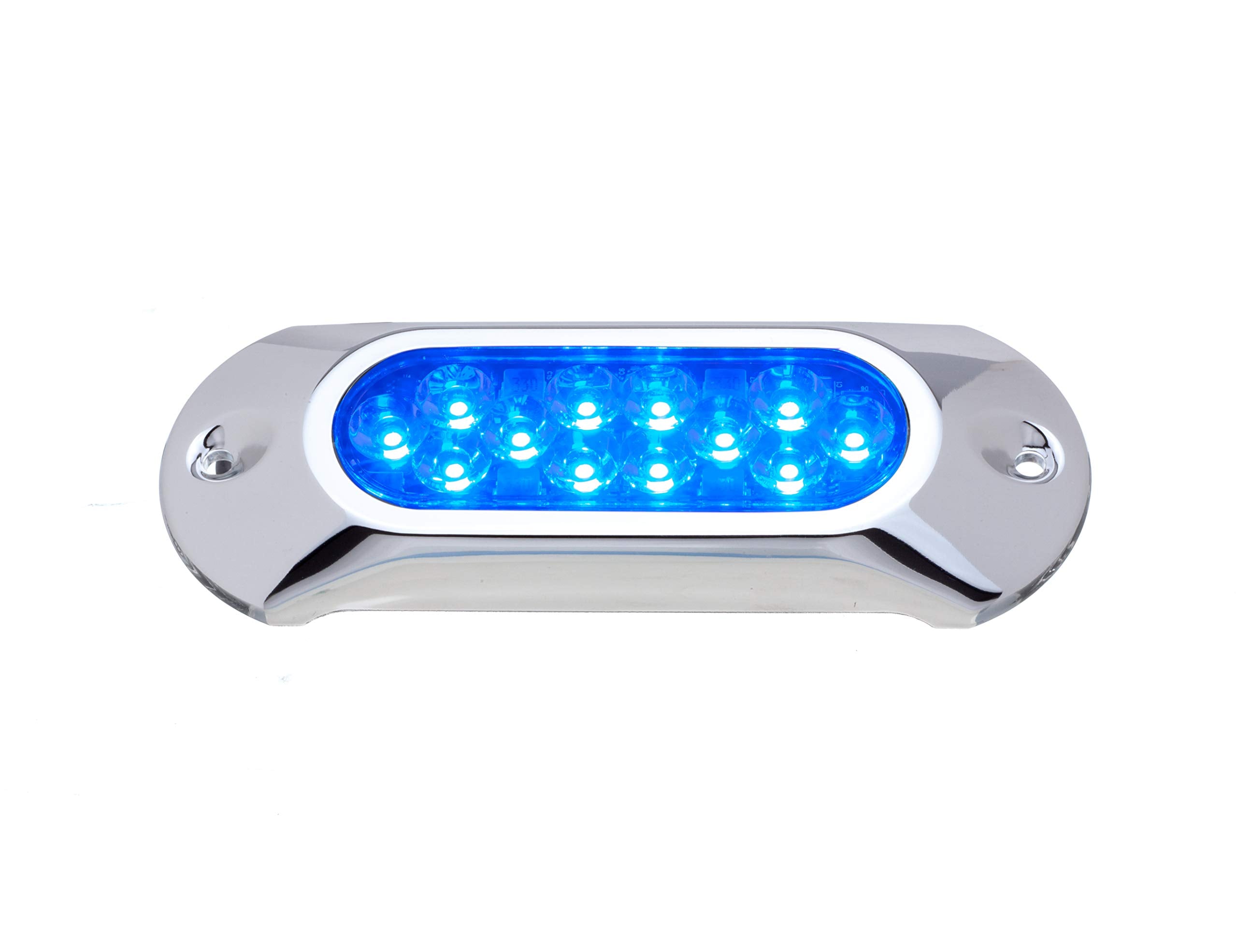 Attwood 65Uw12B-7 Lightarmor Ultra-Bright 12-Led 1,650 Lumen Underwater Light, Sapphire Blue