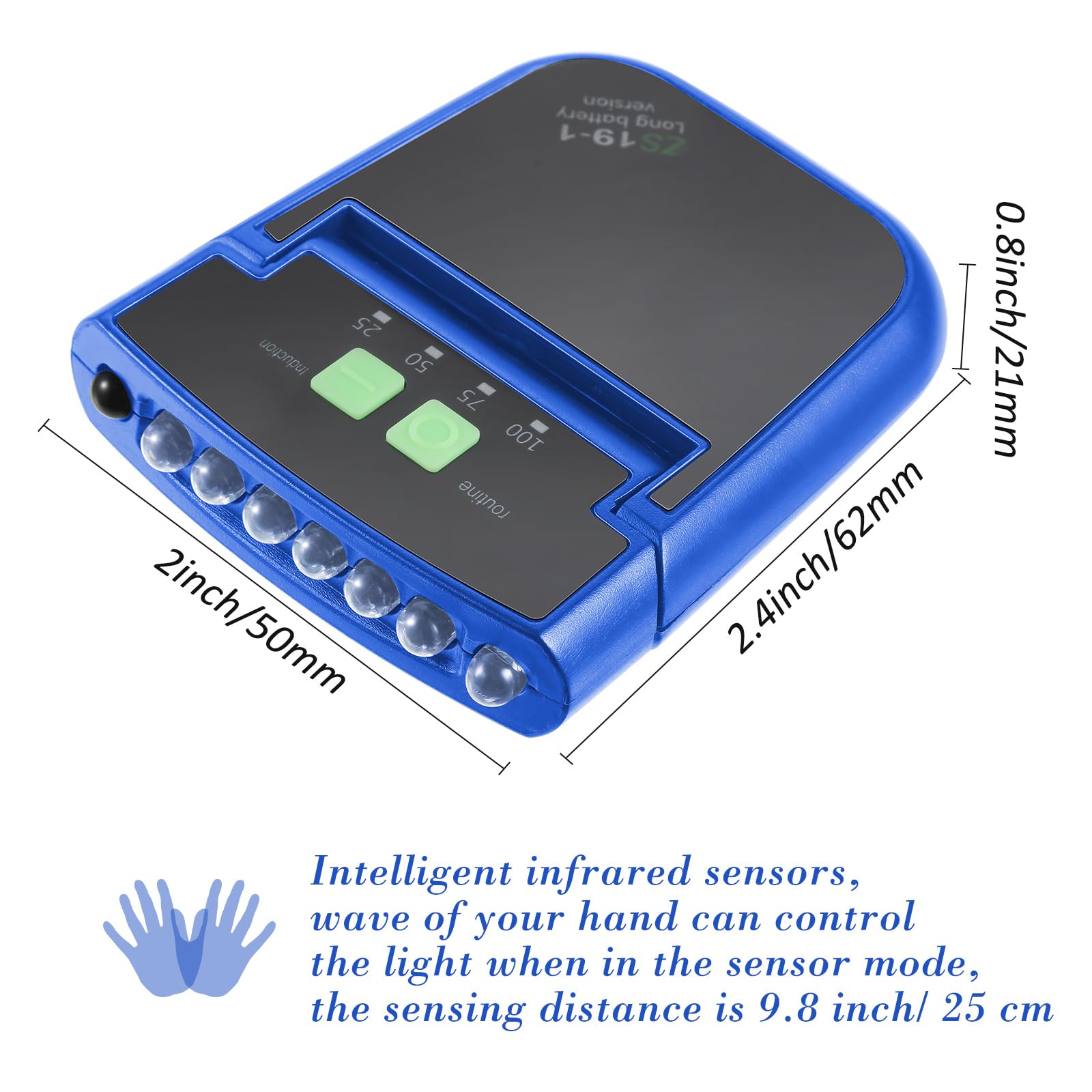 Mudder LED Clip on Cap Lights, USB Rechargeable, Waterproof, Ultra Bright, Model Mudder-IKJW637, Color Blue
