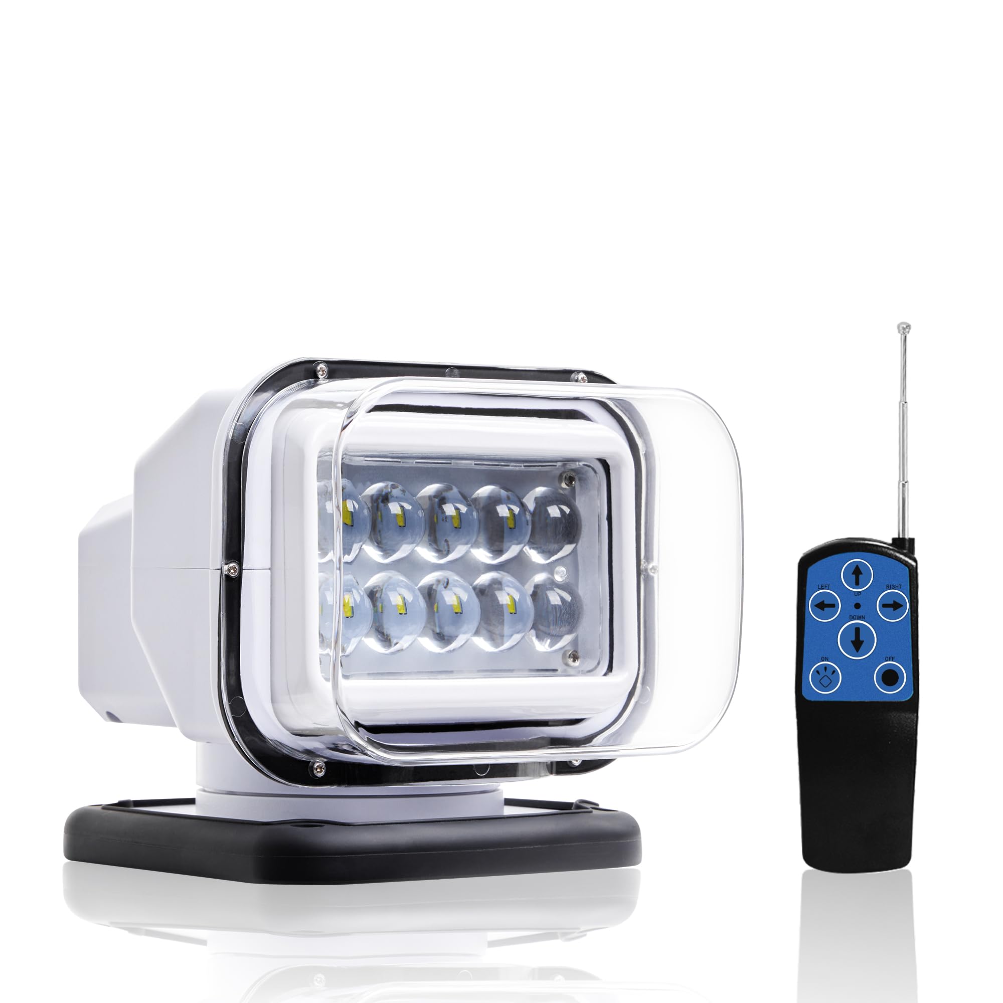 Remote Spot Lights for Trucks, Auto Home-Position 360 Rotating LED Search Light for Truck, Marine Spotlight for Boat 6 Powerful