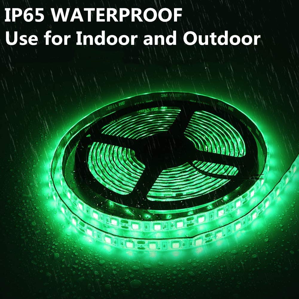 Vbakor 12V 5M Waterproof LED Strip Lights for Boats, Green, Ideal for Night Fishing, Model VH284605