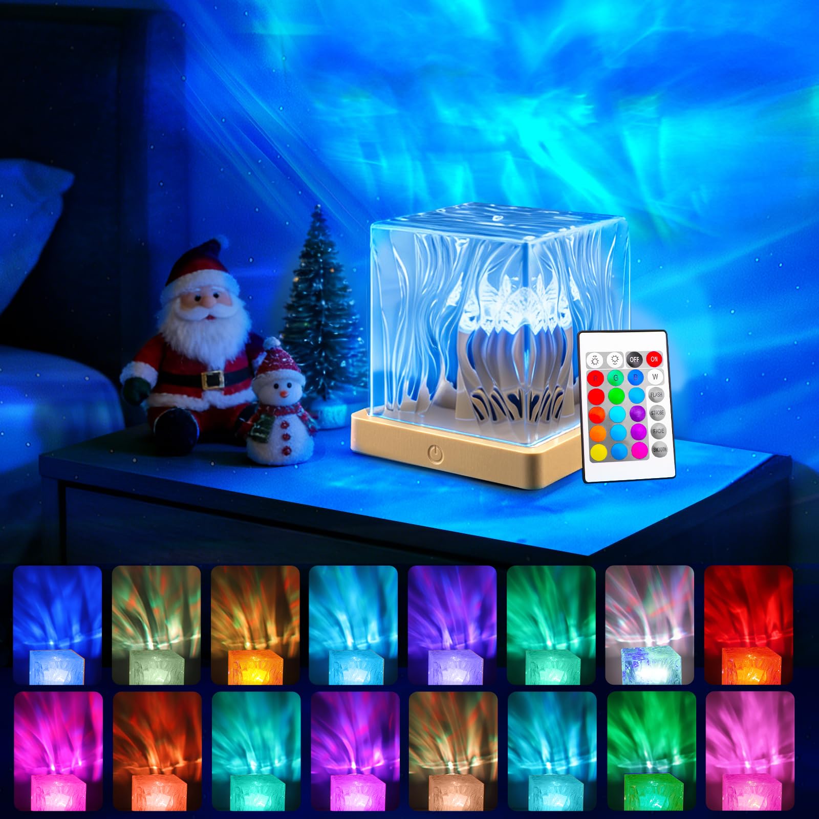 LZHYWEI Northern Lights Projector, 16 Colors Aurora Lamp Galaxy Projector fot Teens with Remote Control and Aurora Drift Effects