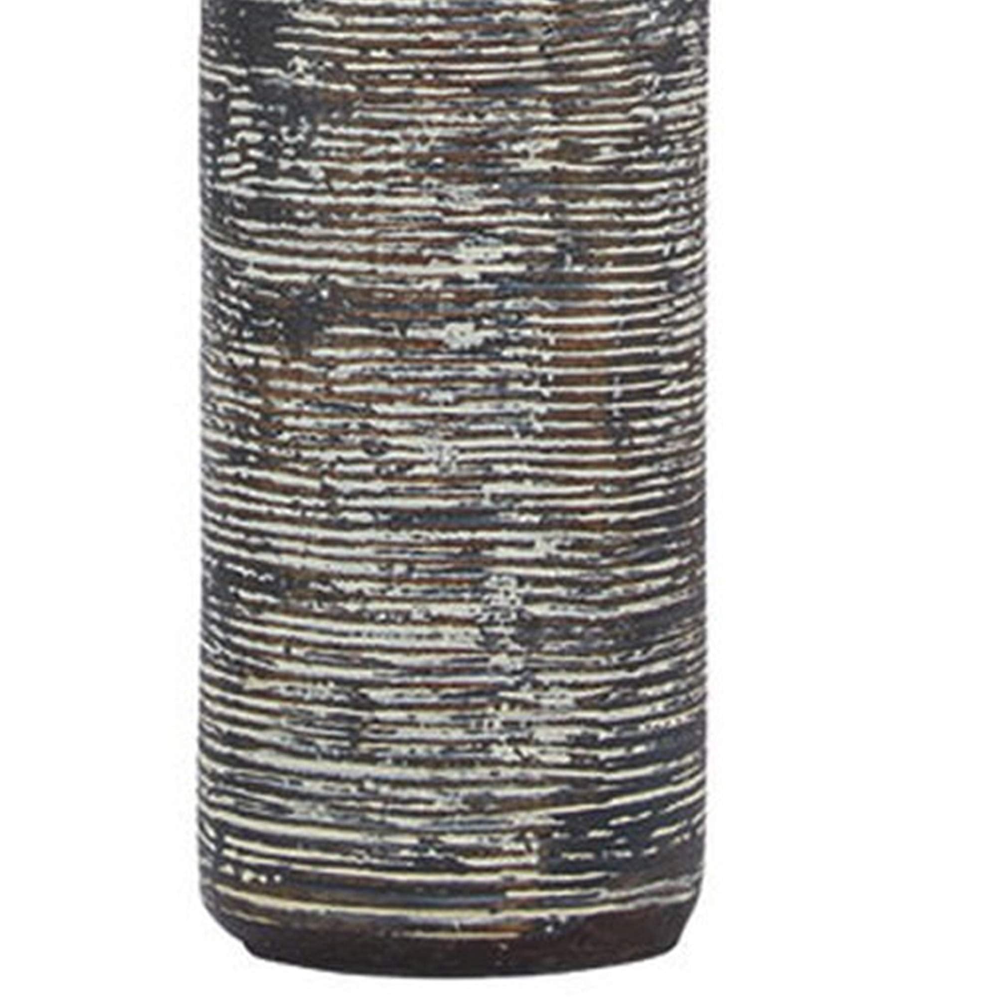 Benzara Shade Table Lamp Set Of 2 - Textured Fabric, White & Black, Model Bm231949