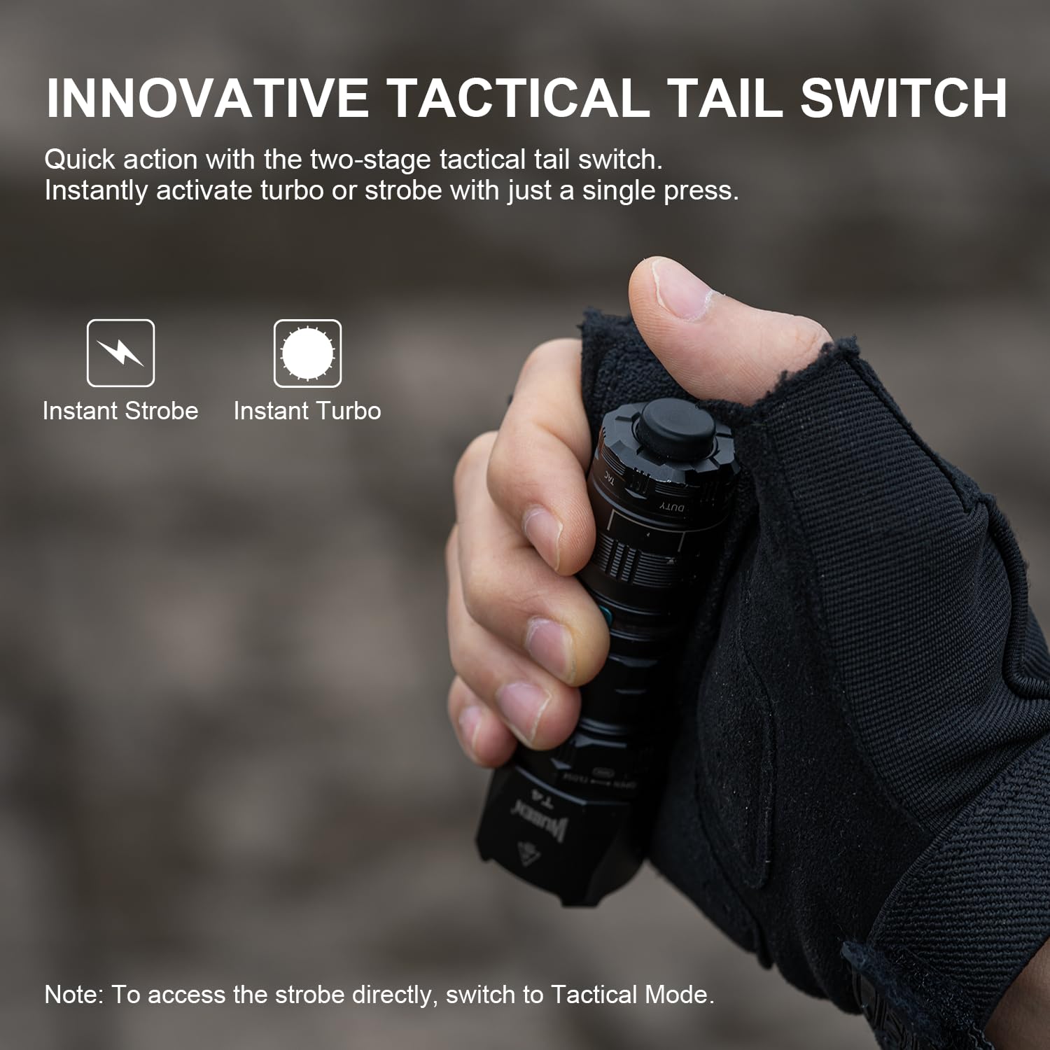 WUBEN T4 Tactical Flashlight Rechargeable, 401M Long Throw, Compact, Black, Aluminum