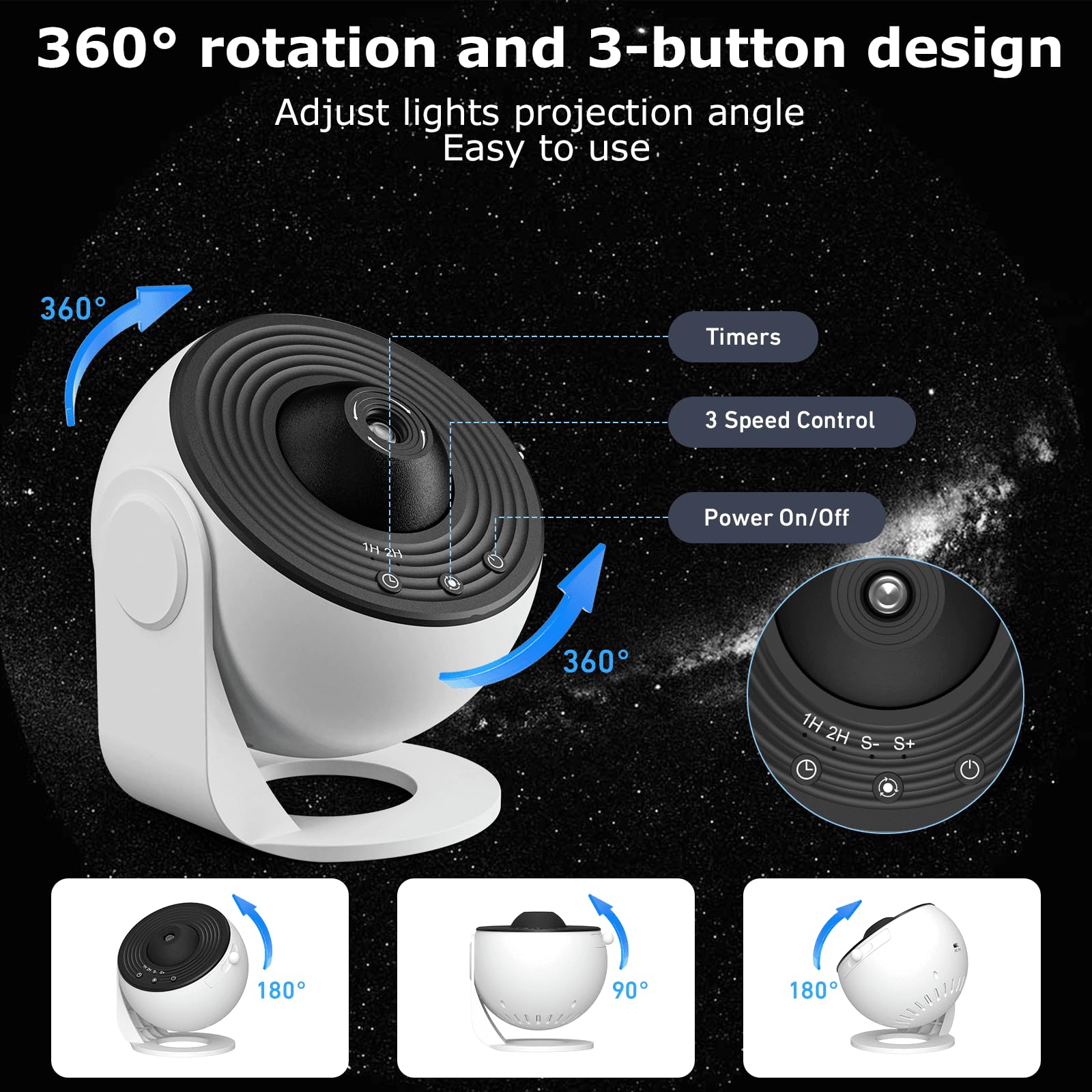 Galaxy Projector, 13 In 1 Home Planetarium Galaxy Projector For Bedroom, Star Projector Galaxy Light With Timer, Adjustable Focu