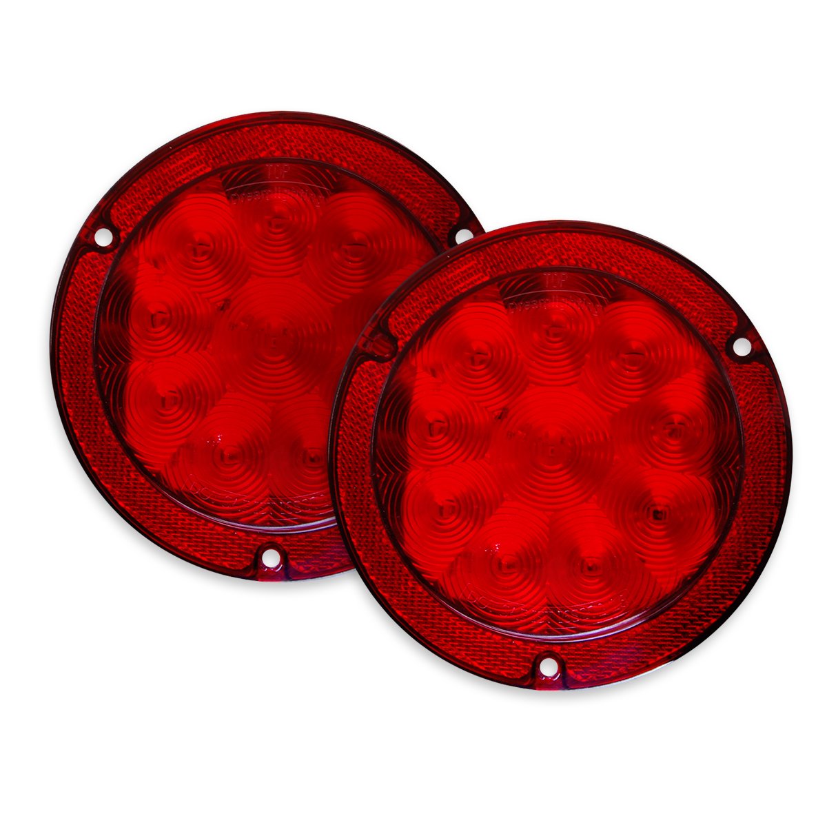 Dream Lighting 5.4in LED Trailer Tail Lights, Waterproof, Dual Red, DOT Approved, Pack of 2